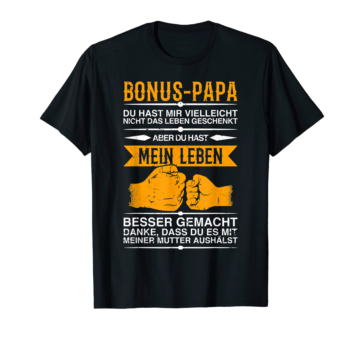 Mens Bonus Papa Step Dad Gift Fathers T-Shirt - Minimalist Print Unisex - T-Shirt, Sweatshirt, Hoodie