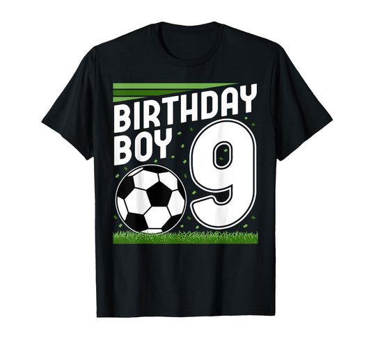 9 Years Old Birthday Soccer Player Lover T-Shirt - Graphic Print Men Women - T-Shirt, Sweatshirt, Hoodie