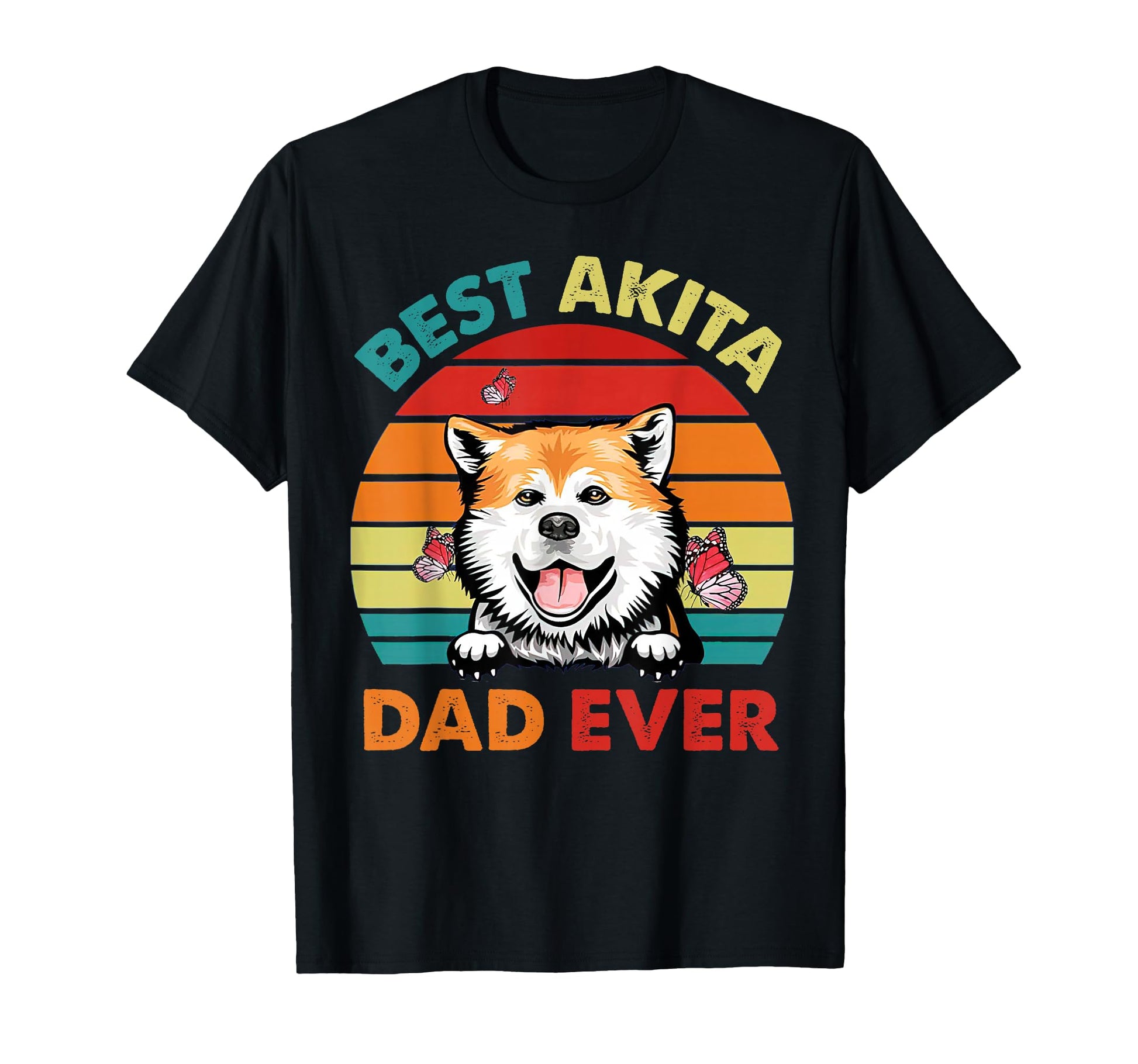 Best Akita Dad Ever Fathers Day Dog T-Shirt - Minimalist Print for Adults - T-Shirt, Sweatshirt, Hoodie
