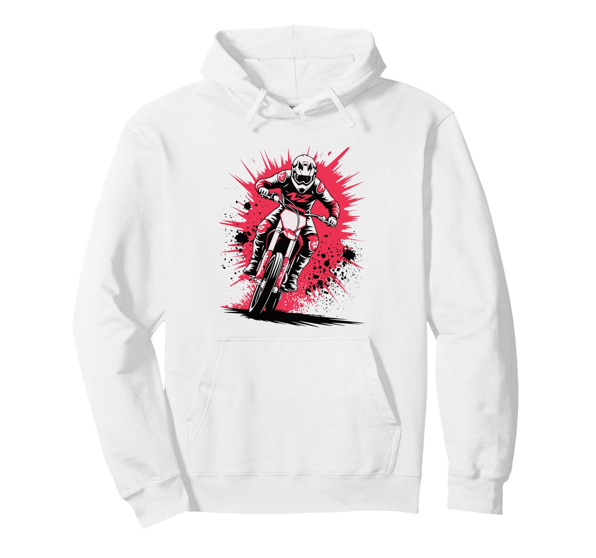 Biker Motorbiker Motorcyclist Dirt Hoodie - Fun Novelty Design Men Women - T-Shirt, Sweatshirt, Hoodie