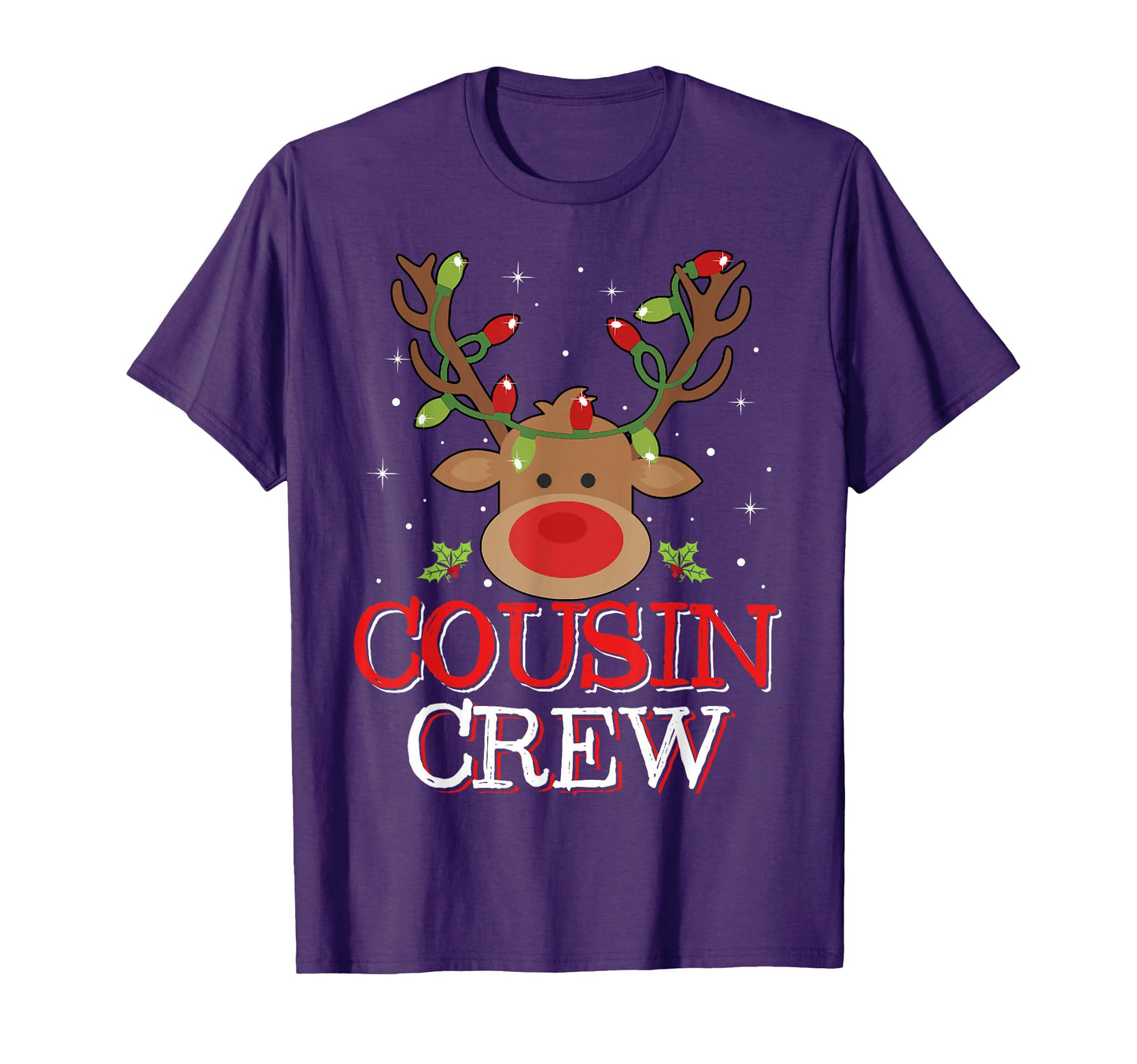 Cousin Crew Funny Reindeer Matching T-Shirt - Custom Art Print Unisex - T-Shirt, Sweatshirt, Hoodie
