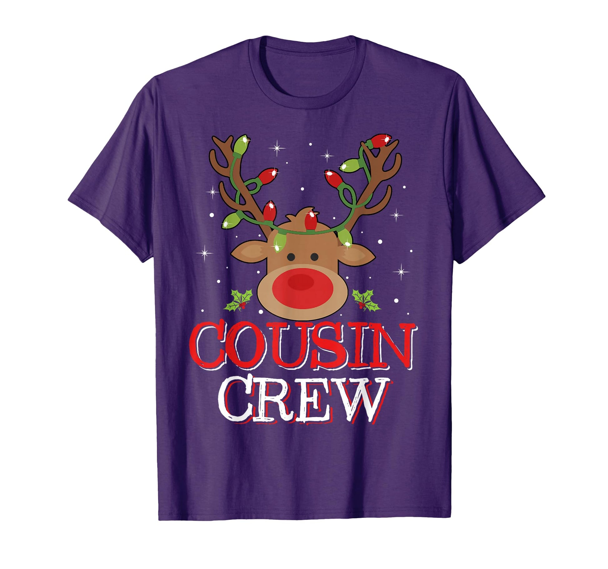 Cousin Crew Funny Reindeer Matching T-Shirt - Custom Art Print Unisex - T-Shirt, Sweatshirt, Hoodie
