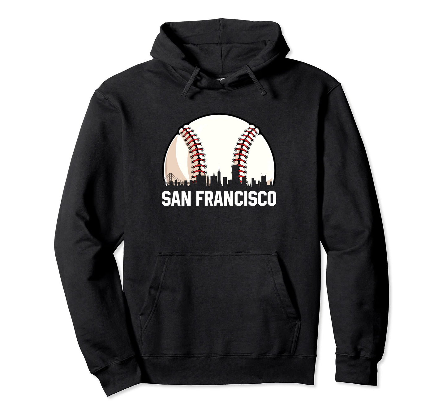 San Francisco Cityscape Dad Baseball Hoodie - Unique Graphic Men Women - T-Shirt, Sweatshirt, Hoodie