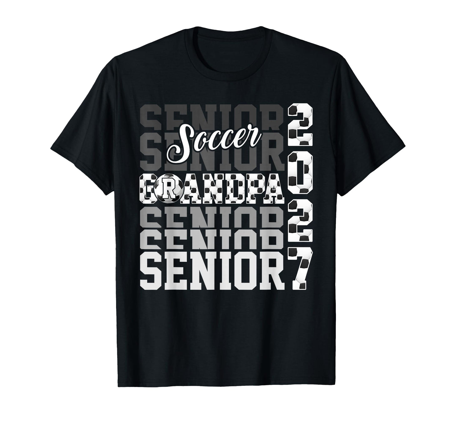 Senior 2027 Soccer Grandpa Proud T-Shirt - Minimalist Print Men Women - T-Shirt, Sweatshirt, Hoodie