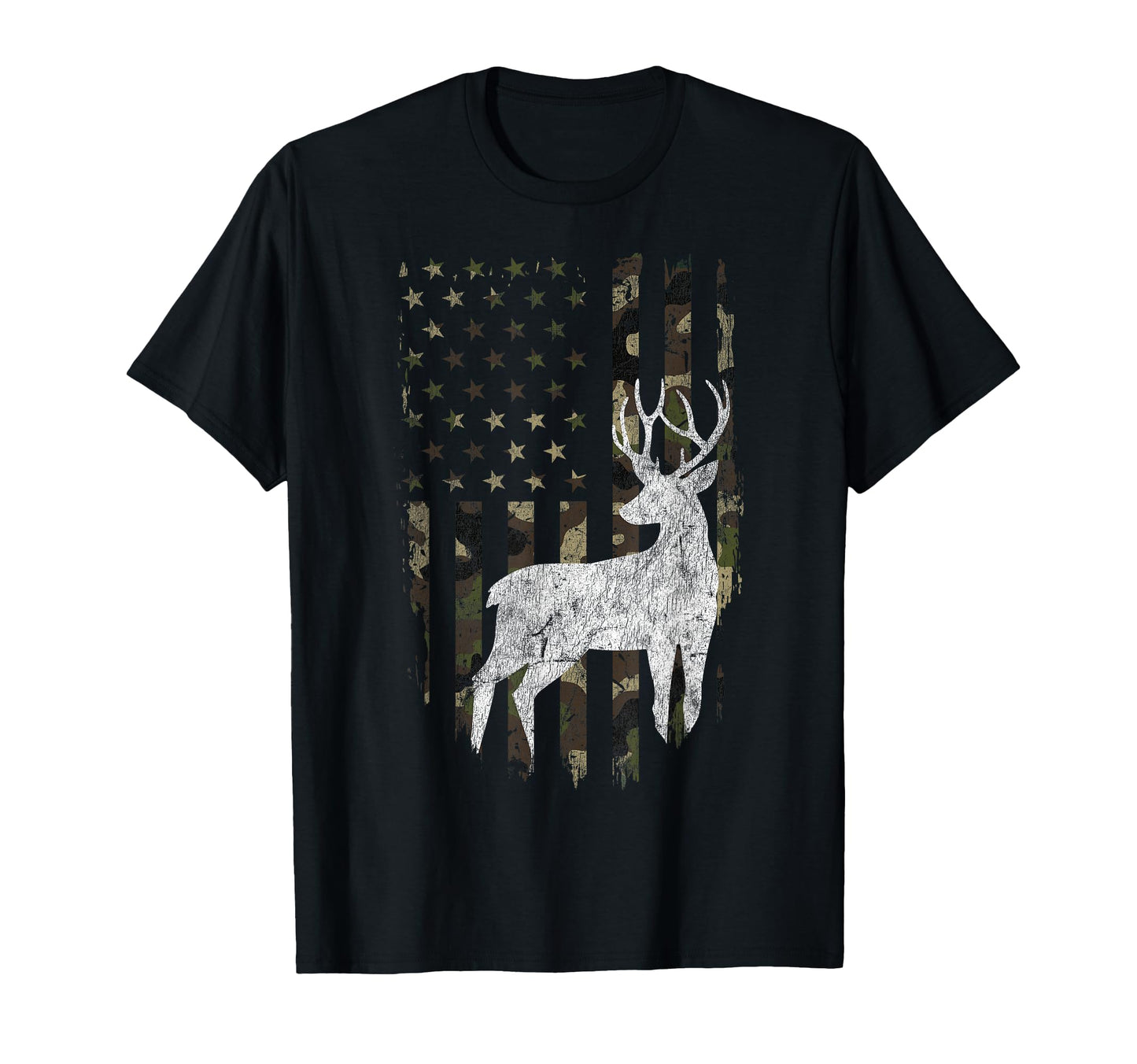Buck Deer Hunting Hunter Dad American T-Shirt - Minimalist Print Men Women - T-Shirt, Sweatshirt, Hoodie
