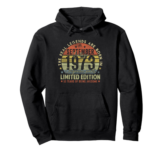 53Rd Birthday Legends September 1996 53 Hoodie - Custom Art Print Unisex - T-Shirt, Sweatshirt, Hoodie