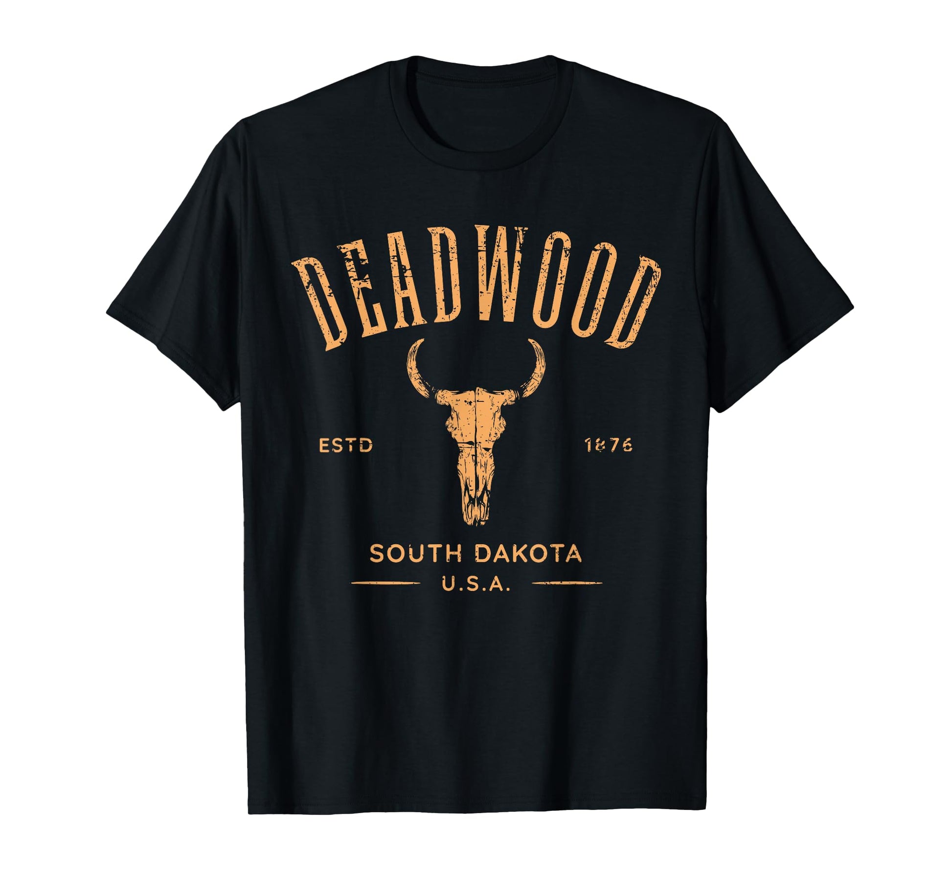Deadwood South Dakota Usa Distressed T-Shirt - Minimalist Print for Adults - T-Shirt, Sweatshirt, Hoodie