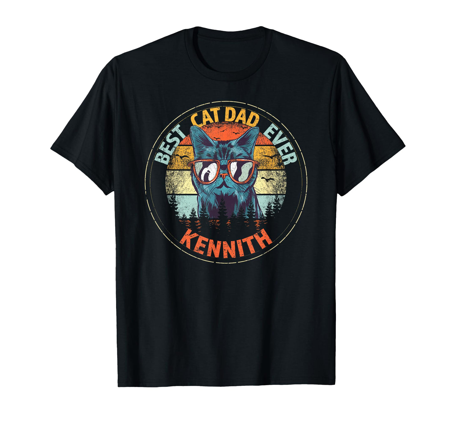 Kennith Best Cat Dad Ever Funny T-Shirt - Streetwear Style for Adults - T-Shirt, Sweatshirt, Hoodie