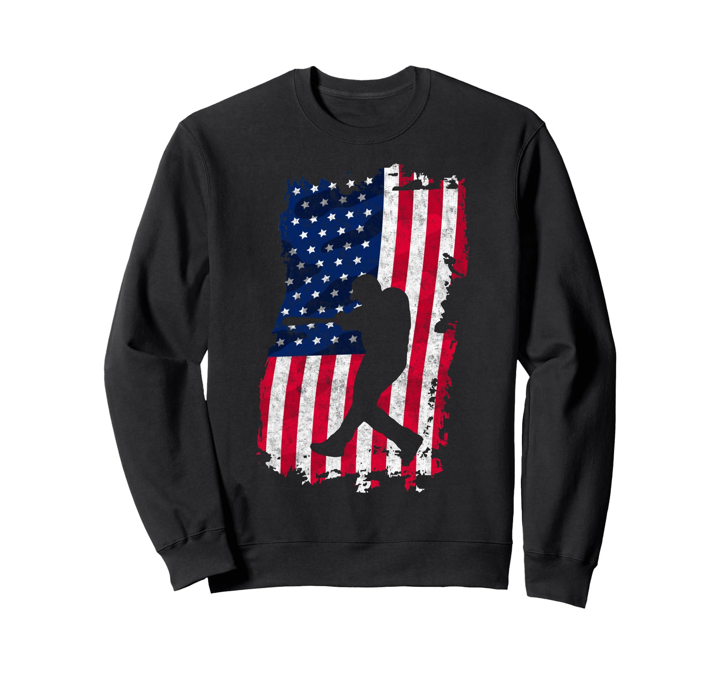 Baseball Us Flag Baseball Lover Dad Sweatshirt - Graphic Print Men Women - T-Shirt, Sweatshirt, Hoodie