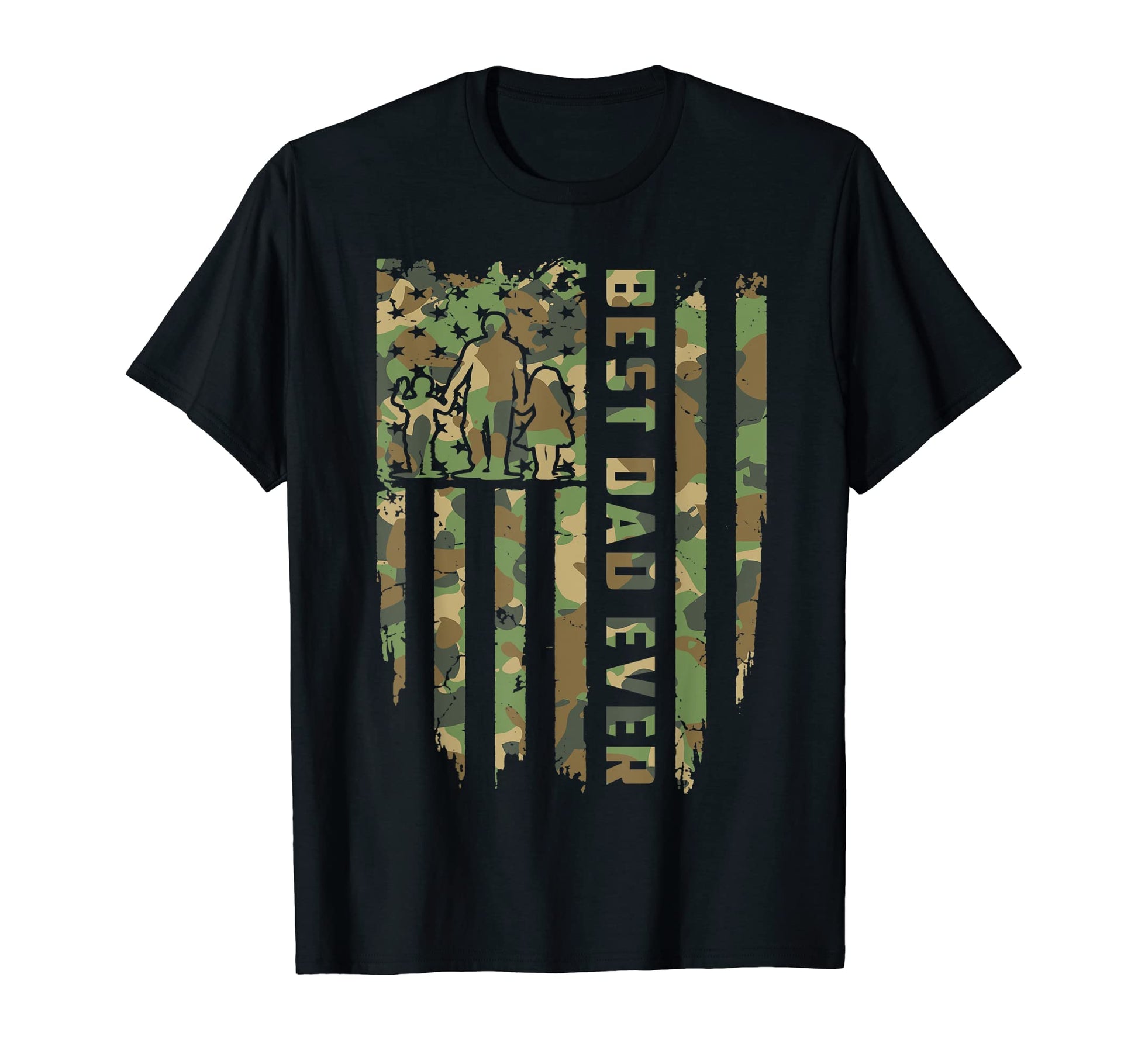 Best Dad Ever Military Camouflage T-Shirt - Unique Graphic Men Women - T-Shirt, Sweatshirt, Hoodie