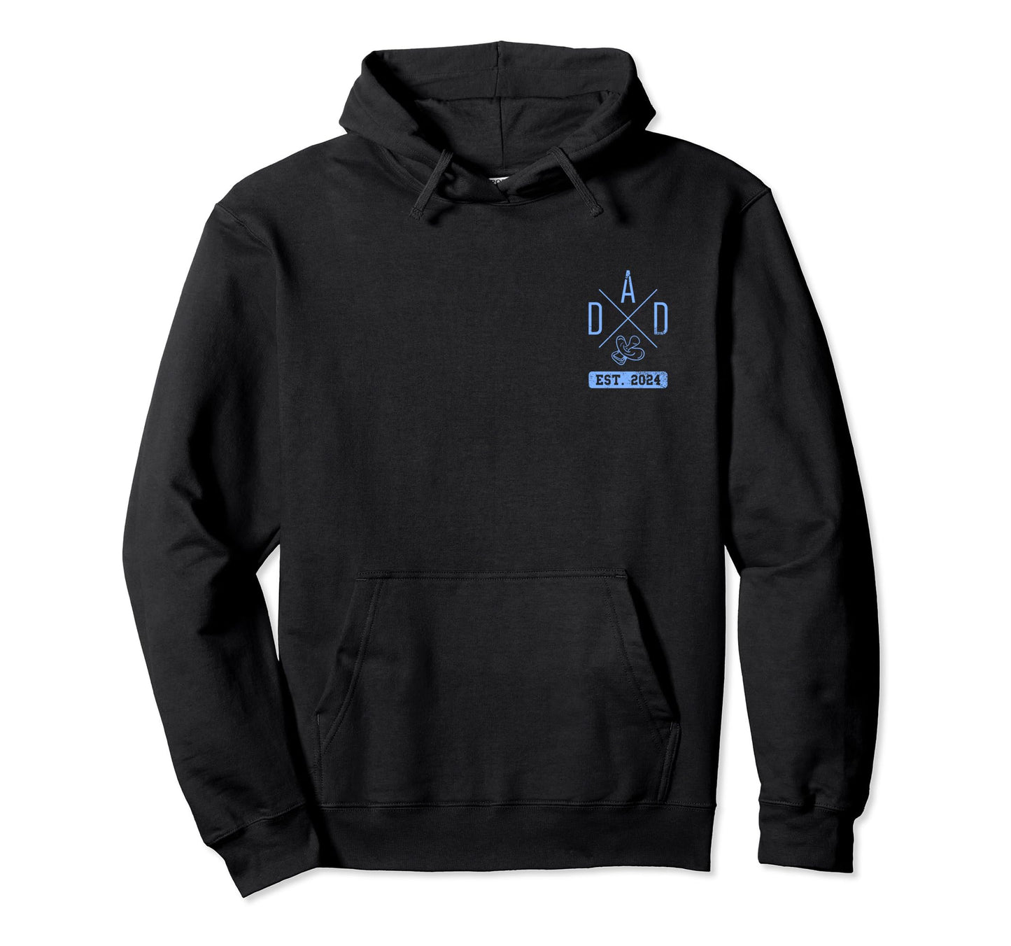 Dad Est 2024 Father Dad Pregnancy Hoodie - Custom Art Print Men Women - T-Shirt, Sweatshirt, Hoodie