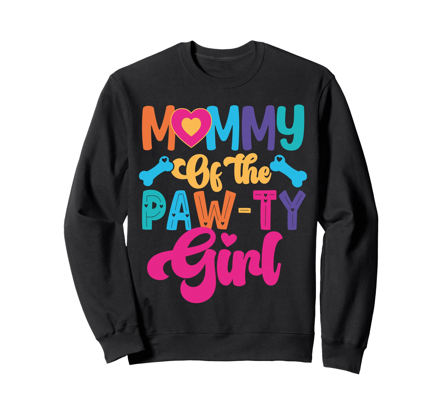 Mommy Paw Ty Dog Family Matching Sweatshirt - Minimalist Print for Adults - T-Shirt, Sweatshirt, Hoodie