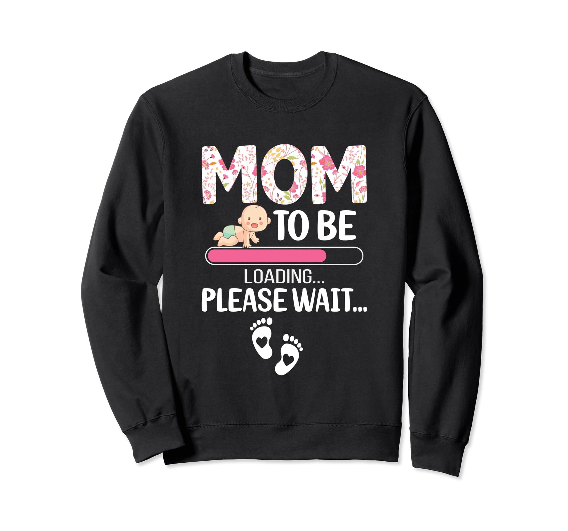Funny Mom To Be Loading Please Sweatshirt - Minimalist Print Men Women - T-Shirt, Sweatshirt, Hoodie