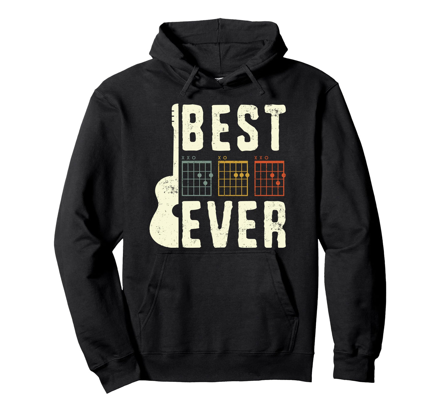 Best Father Ever Guitar Chord Message Hoodie - Fun Novelty Design Unisex - T-Shirt, Sweatshirt, Hoodie