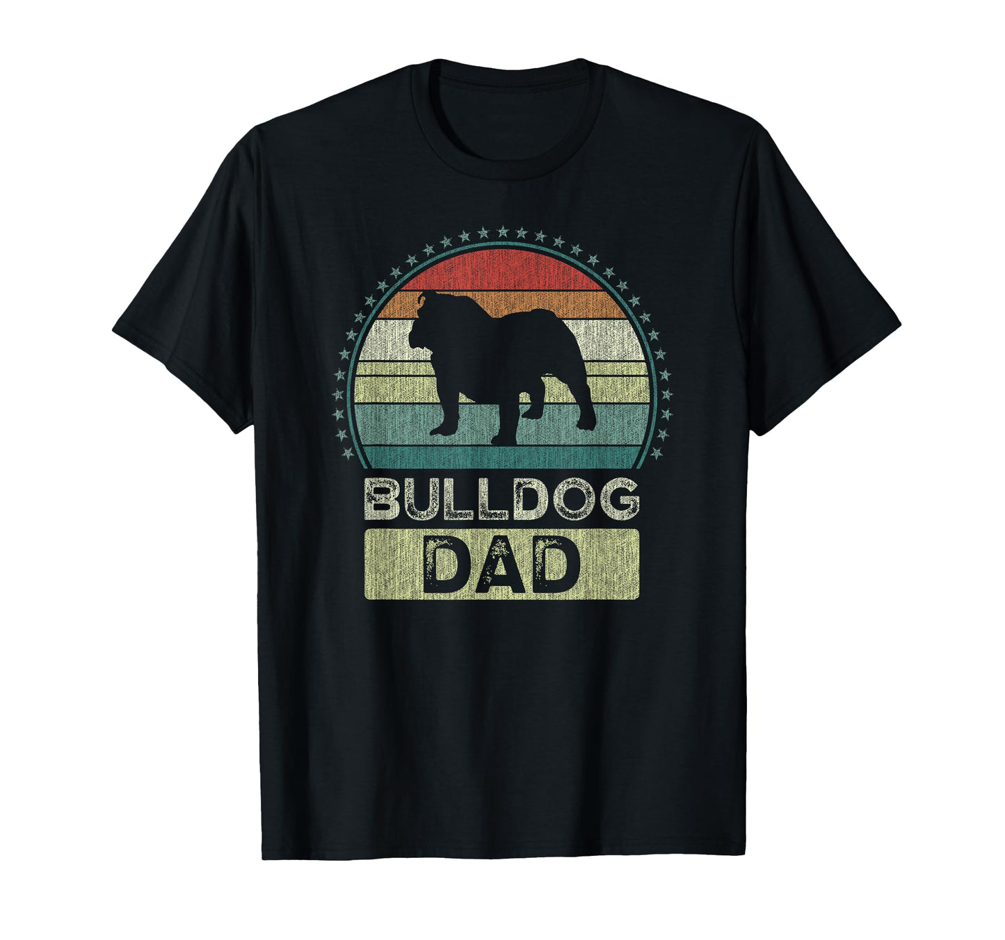 Bulldog Dad Fathers Day Daddy T-Shirt - Casual Everyday Wear for Adults - T-Shirt, Sweatshirt, Hoodie