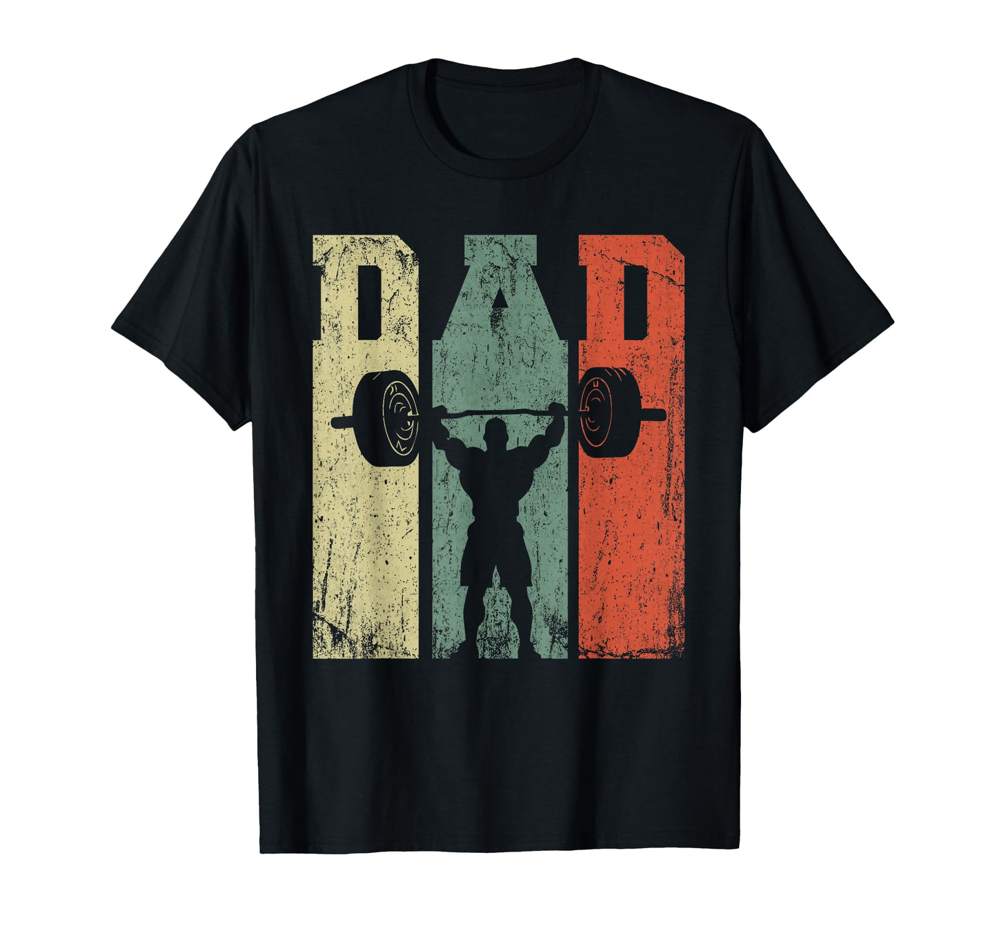 Weightlifting Dad Daddy Silhouette Gym T-Shirt - Graphic Print for Adults - T-Shirt, Sweatshirt, Hoodie