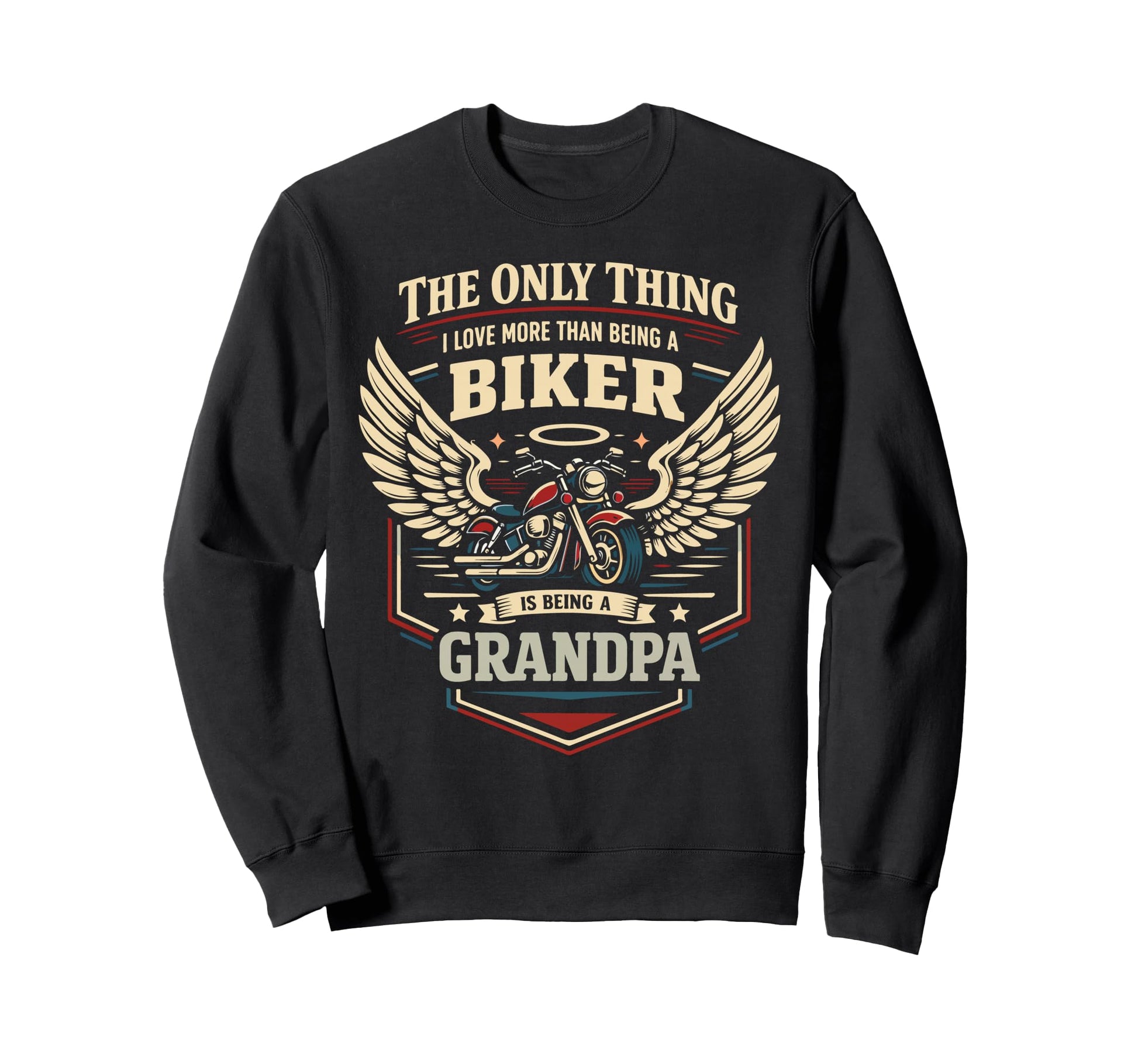 Motorcycle Biker Grandpa Only Sweatshirt - Aesthetic Graphic Men Women - T-Shirt, Sweatshirt, Hoodie