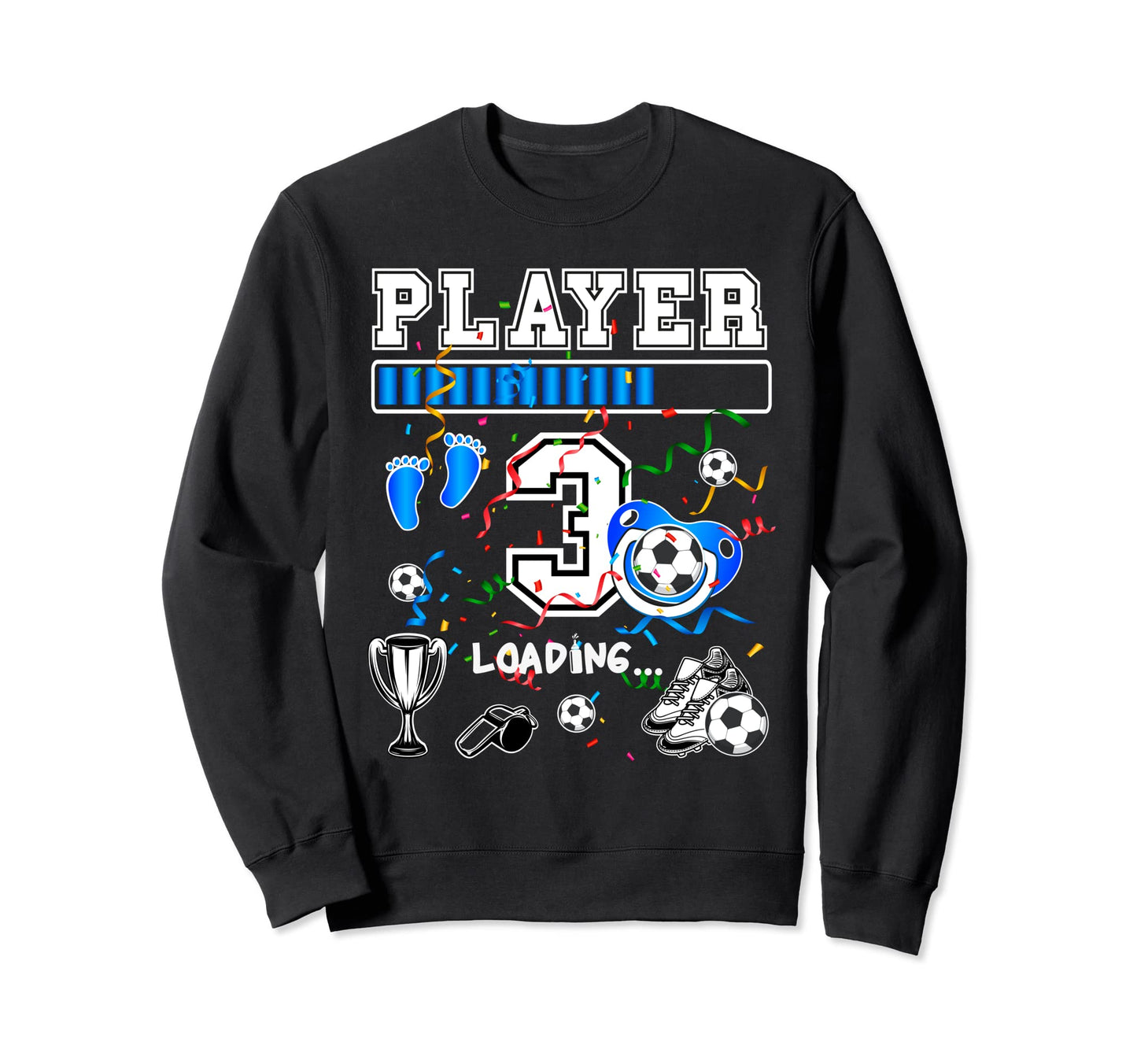 Soccer Player 3 Loading Soccer Sweatshirt - Custom Art Print for Adults - T-Shirt, Sweatshirt, Hoodie