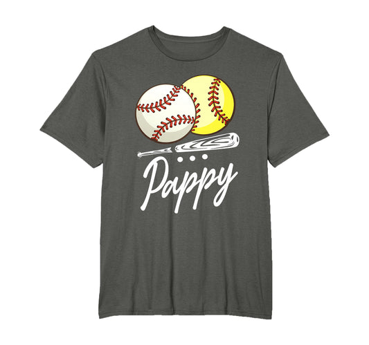 Ball Pappy Baseball Softball T-Shirt - Fun Novelty Design for Adults - T-Shirt, Sweatshirt, Hoodie