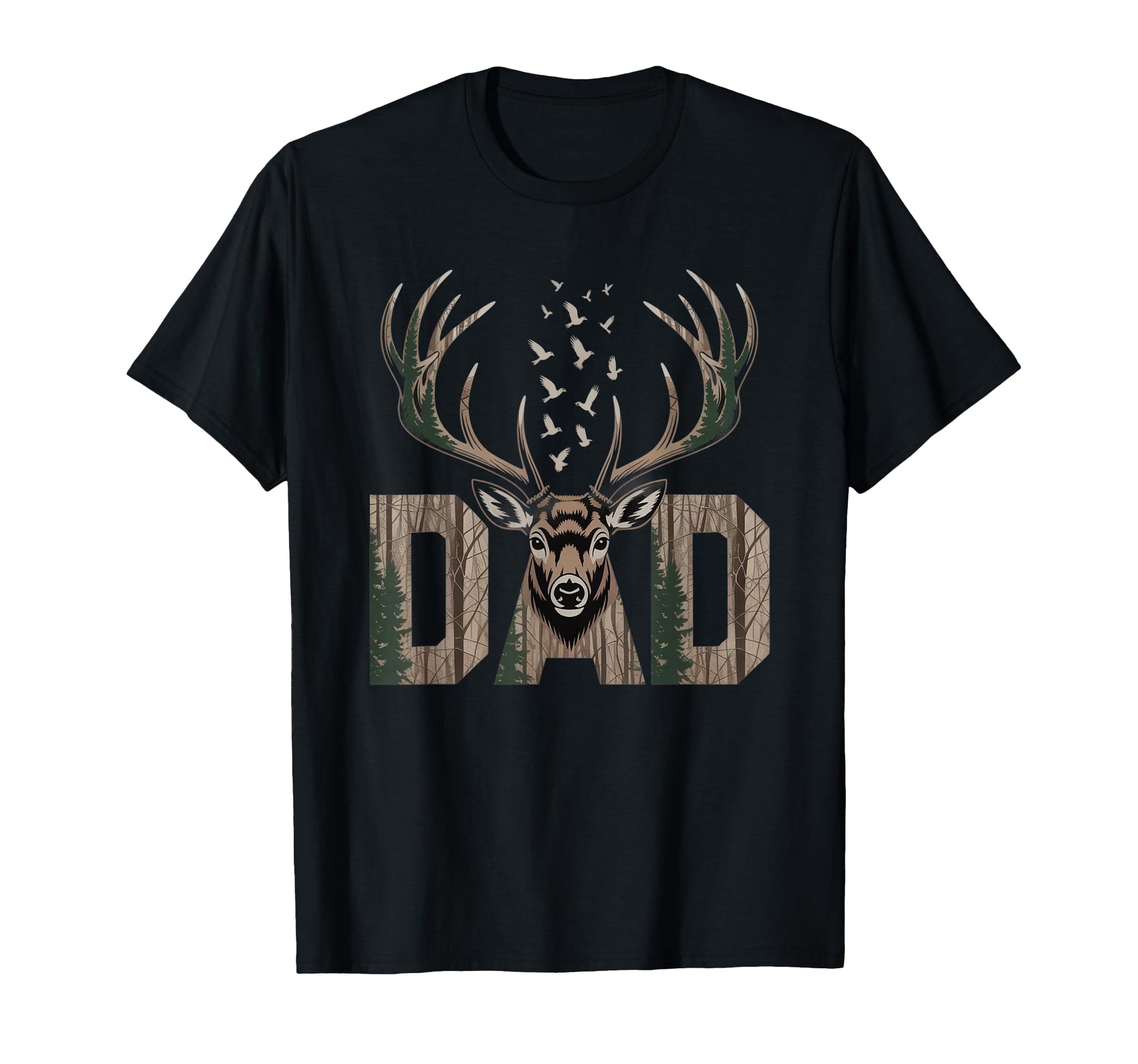 Dad Deer Hunting Camo Father Hunters Buck T-Shirt - Trendy Graphic Unisex - T-Shirt, Sweatshirt, Hoodie