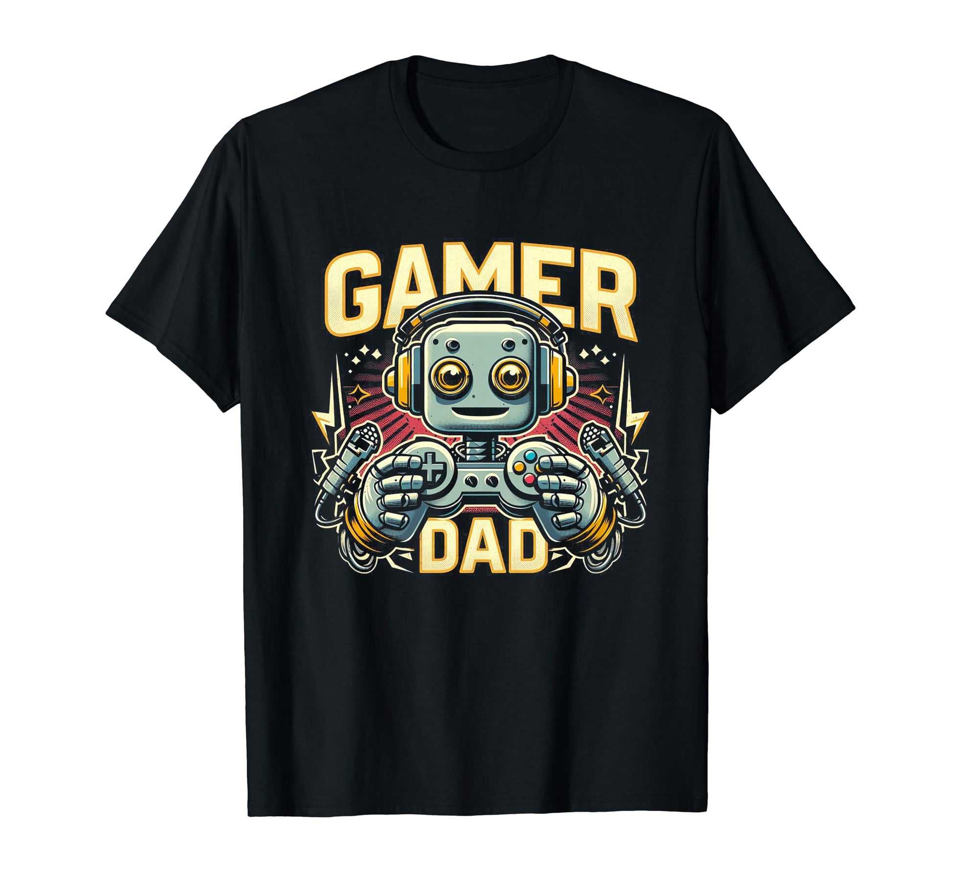 Gamer Dad Game Controller Gaming Video T-Shirt - Graphic Print for Adults - T-Shirt, Sweatshirt, Hoodie
