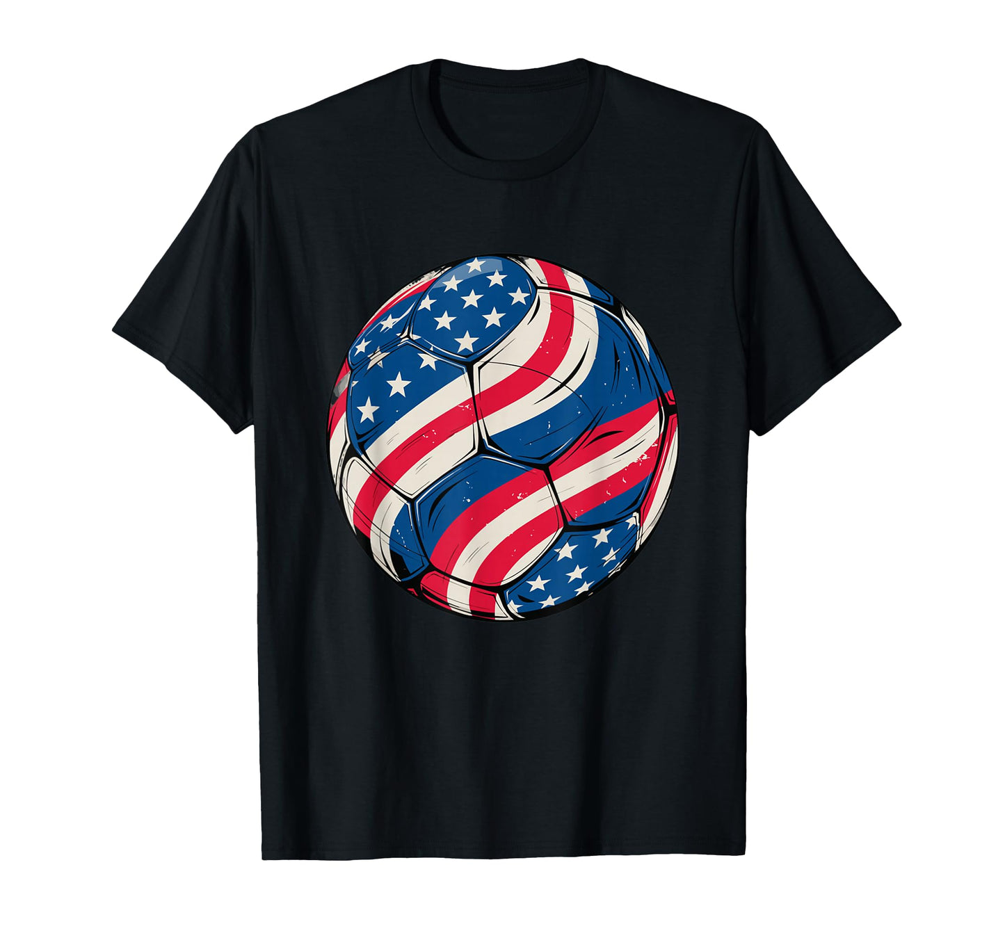 American Flag Soccer Ball Patriotic T-Shirt - Streetwear Style Unisex - T-Shirt, Sweatshirt, Hoodie