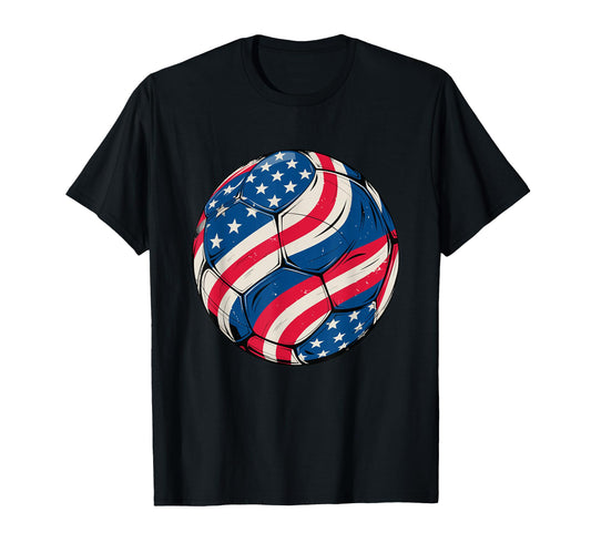American Flag Soccer Ball Patriotic T-Shirt - Streetwear Style Unisex - T-Shirt, Sweatshirt, Hoodie