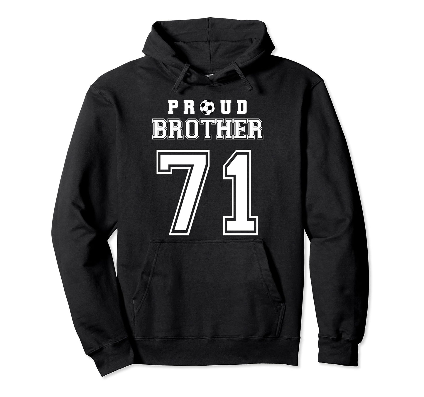 Number 71 Custom Proud Soccer Futbol Hoodie - Minimalist Print Unisex - T-Shirt, Sweatshirt, Hoodie