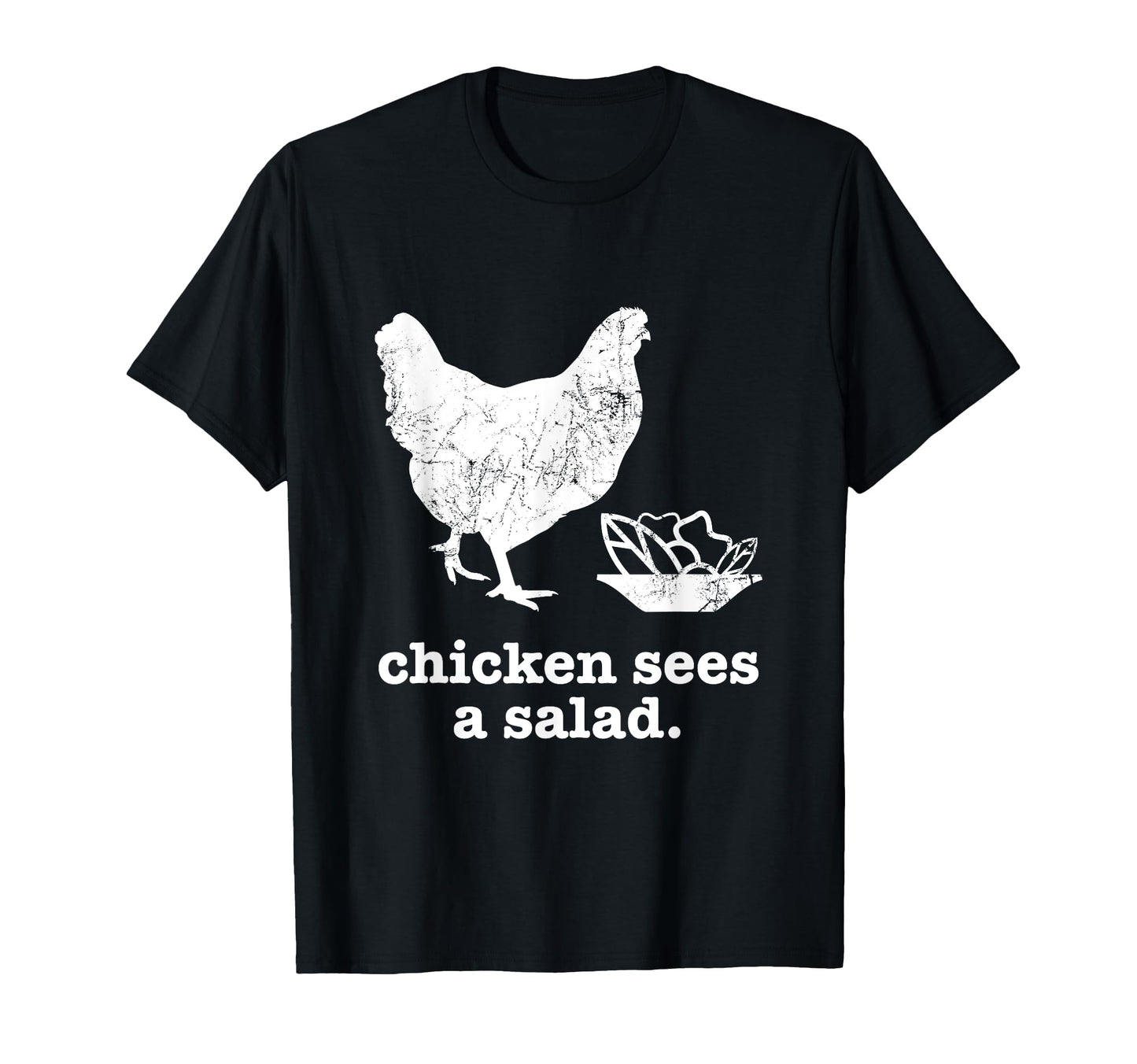 Funny Chicken Caesar Salad Joke Chicken T-Shirt - Graphic Print Unisex - T-Shirt, Sweatshirt, Hoodie