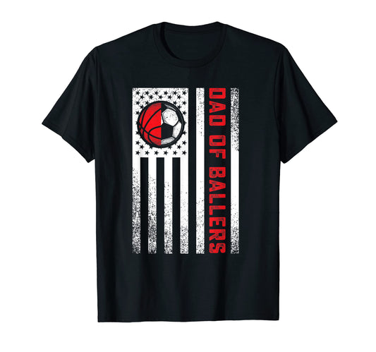 American Flag Dad Ballers Basketball T-Shirt - Trendy Graphic Men Women - T-Shirt, Sweatshirt, Hoodie