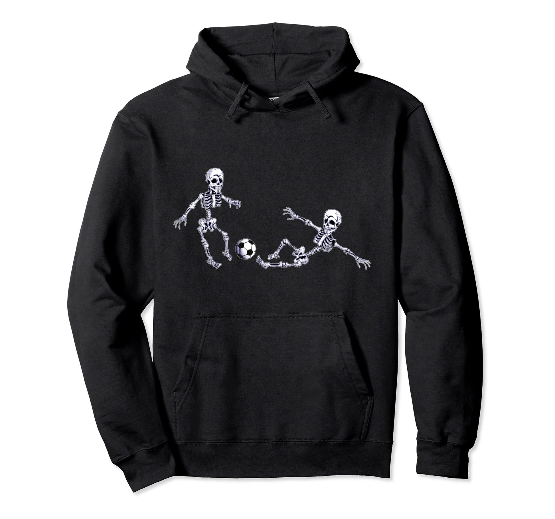 Skeletons Skeleton Kicking Slide Tackle Hoodie - Trendy Graphic for Adults - T-Shirt, Sweatshirt, Hoodie