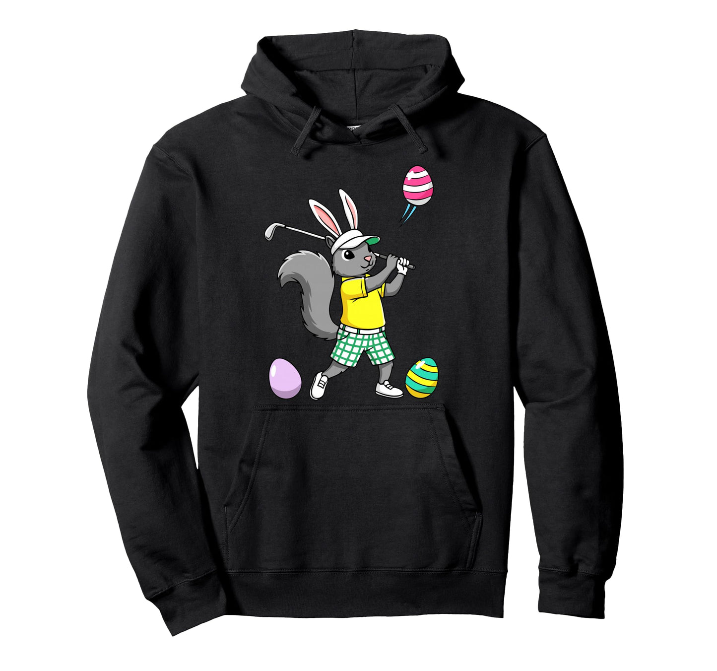Easter Golf Bunny Rabbit Golfer Golf Player Hoodie - Graphic Print Unisex - T-Shirt, Sweatshirt, Hoodie