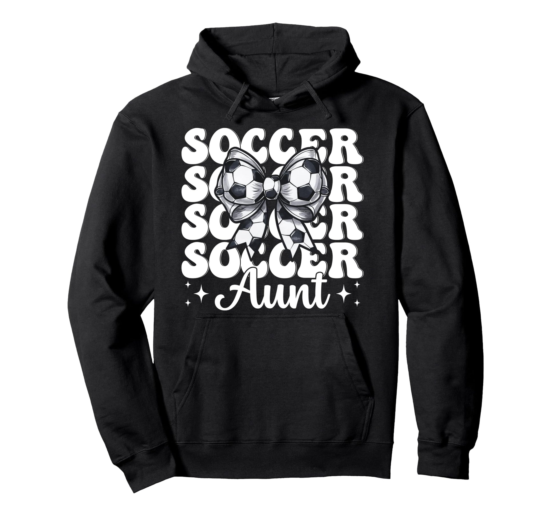 Soccer Aunt Soccer Auntie Coquette Bow Hoodie - Custom Art Print Men Women - T-Shirt, Sweatshirt, Hoodie