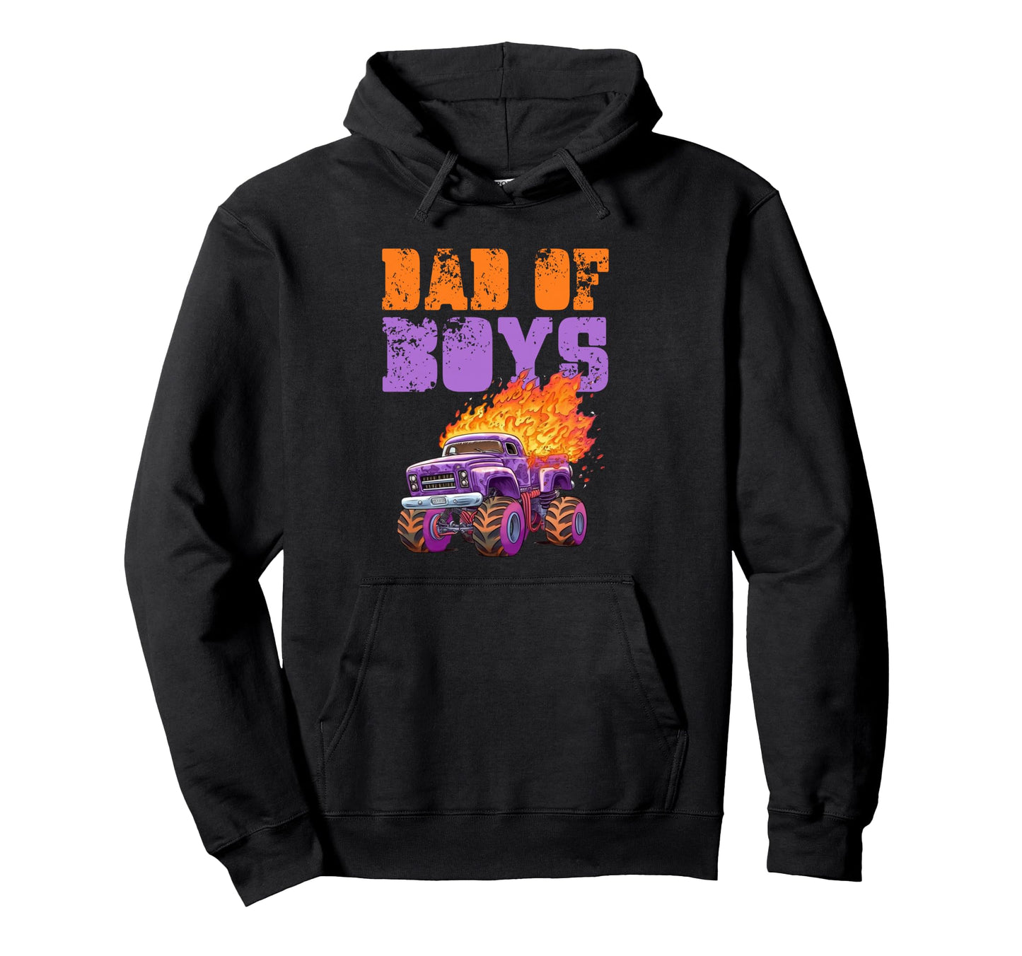 Monster Truck Dad Fathers Day Hoodie - Custom Art Print Unisex - T-Shirt, Sweatshirt, Hoodie