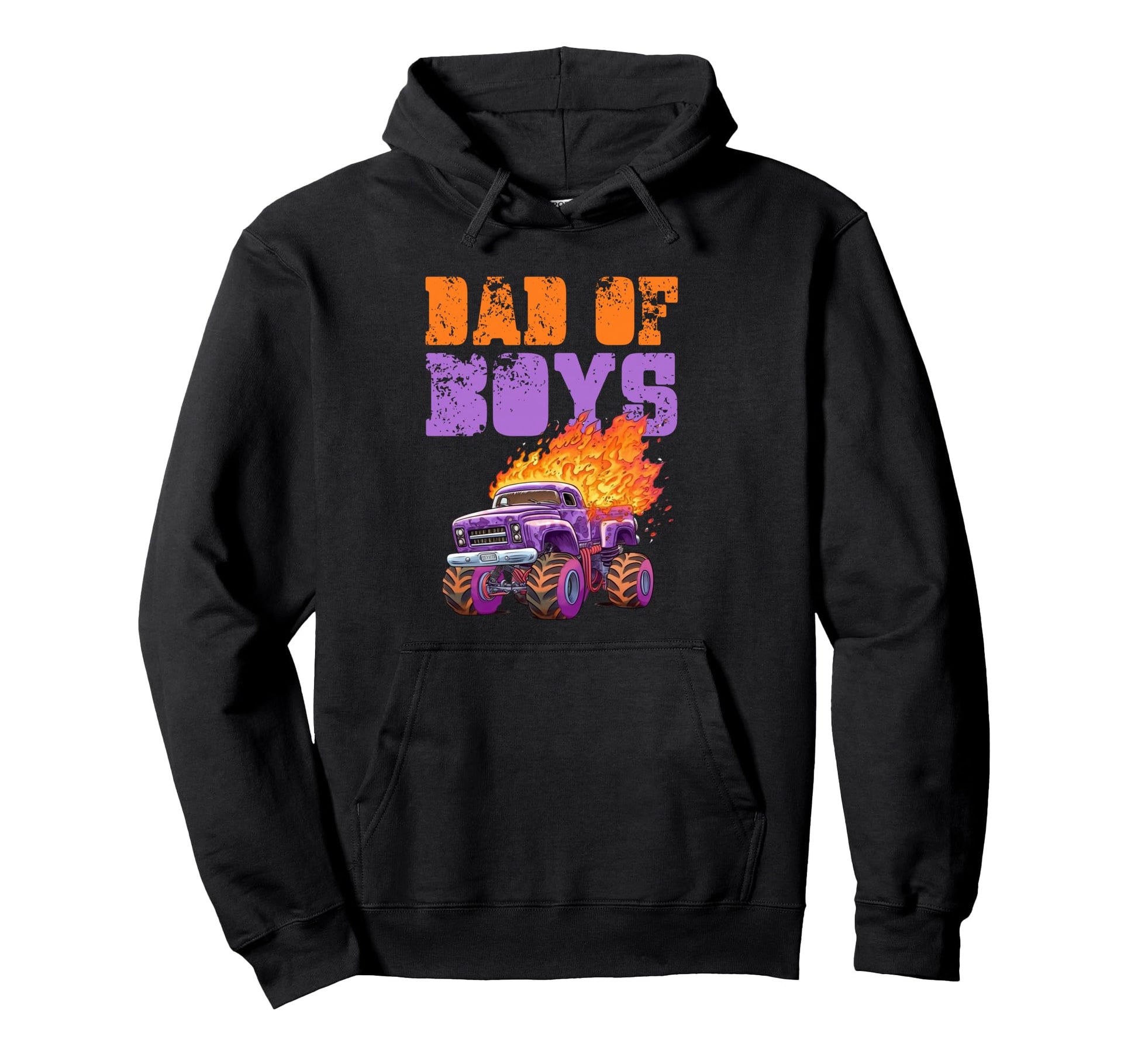 Monster Truck Dad Fathers Day Hoodie - Custom Art Print Unisex - T-Shirt, Sweatshirt, Hoodie