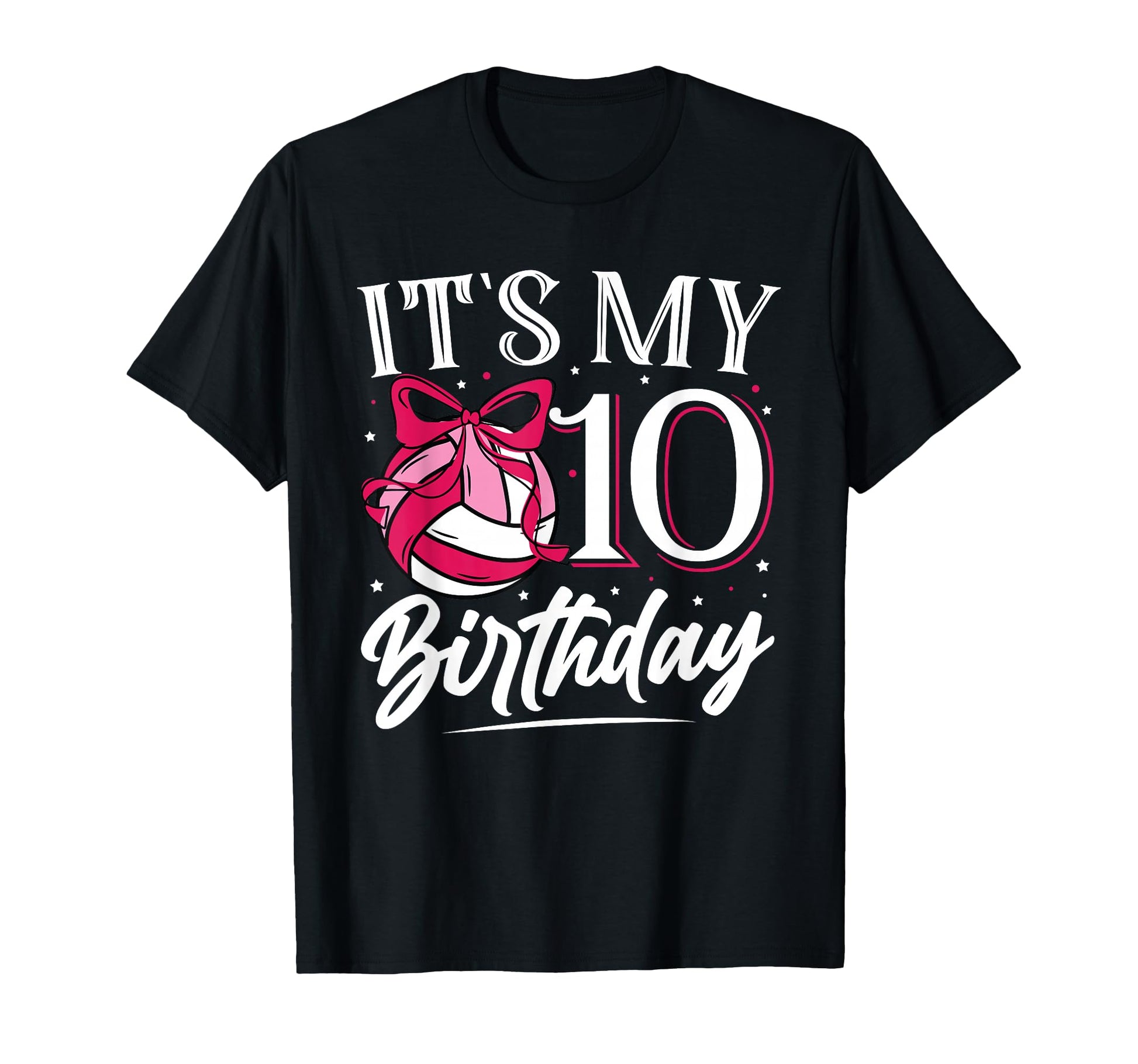 Its My Ten 10Th Birthday Volleyball Bday T-Shirt - Custom Art Print Unisex - T-Shirt, Sweatshirt, Hoodie