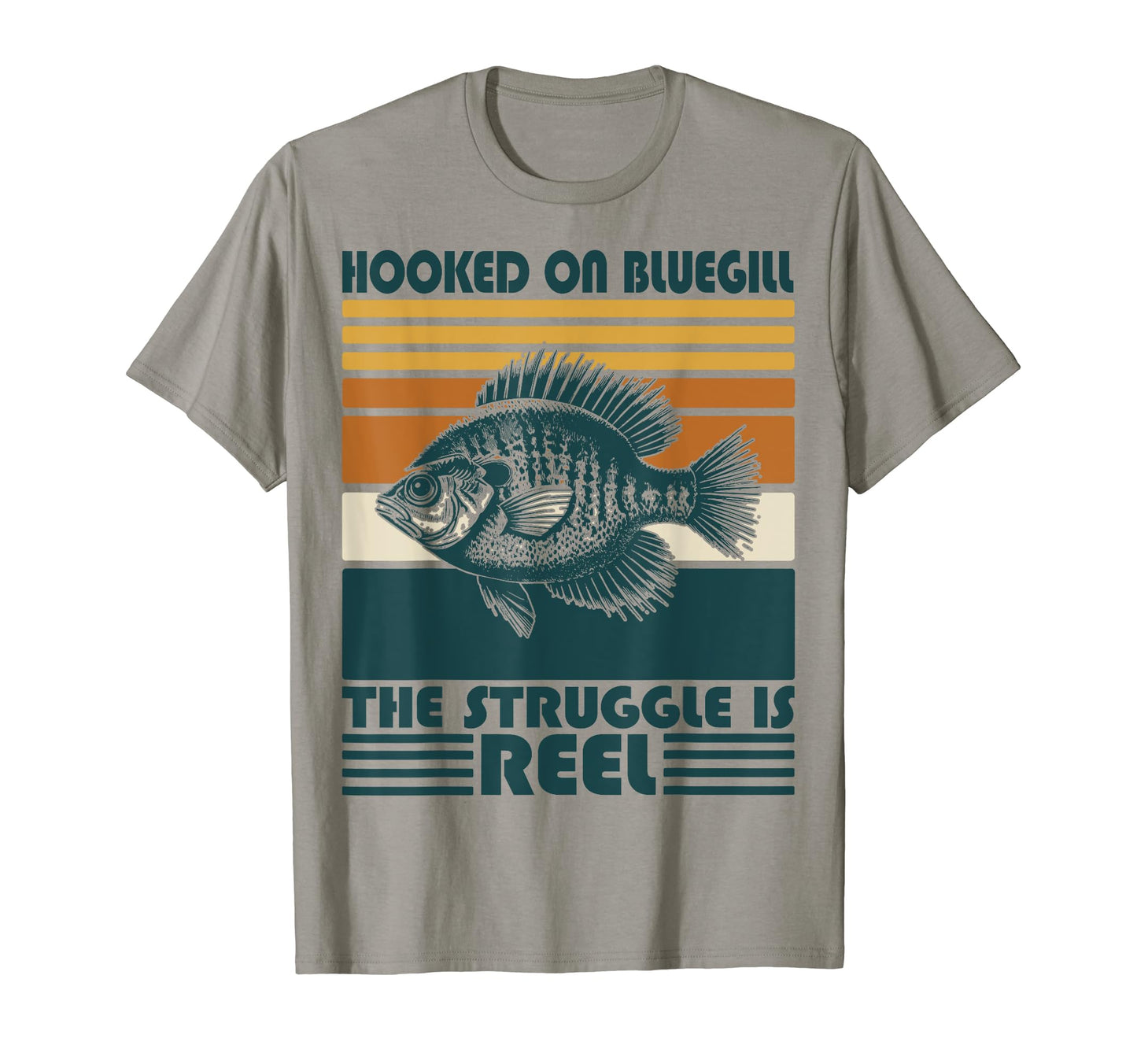 Fisherman Hooked Bluegill Struggle T-Shirt - Fun Novelty Design for Adults - T-Shirt, Sweatshirt, Hoodie