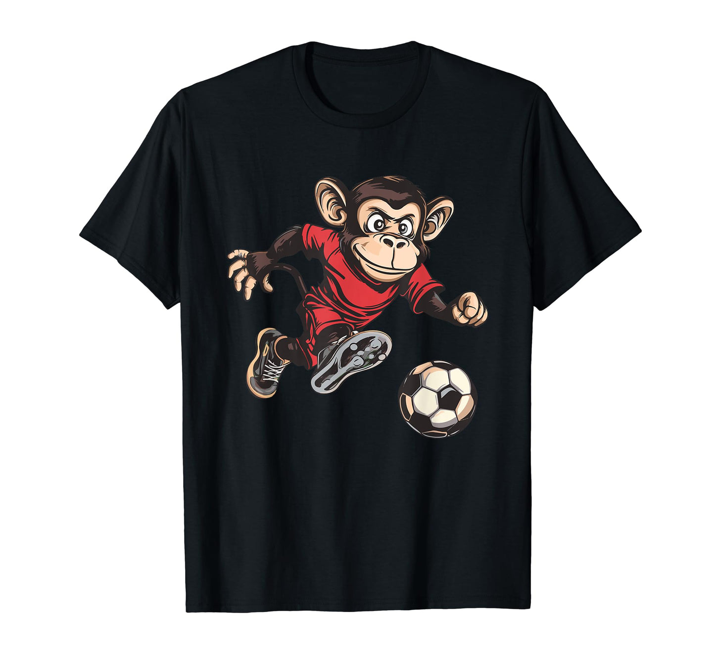 Monkey Playing Soccer Hobby Ball Sports T-Shirt - Graphic Print Unisex - T-Shirt, Sweatshirt, Hoodie