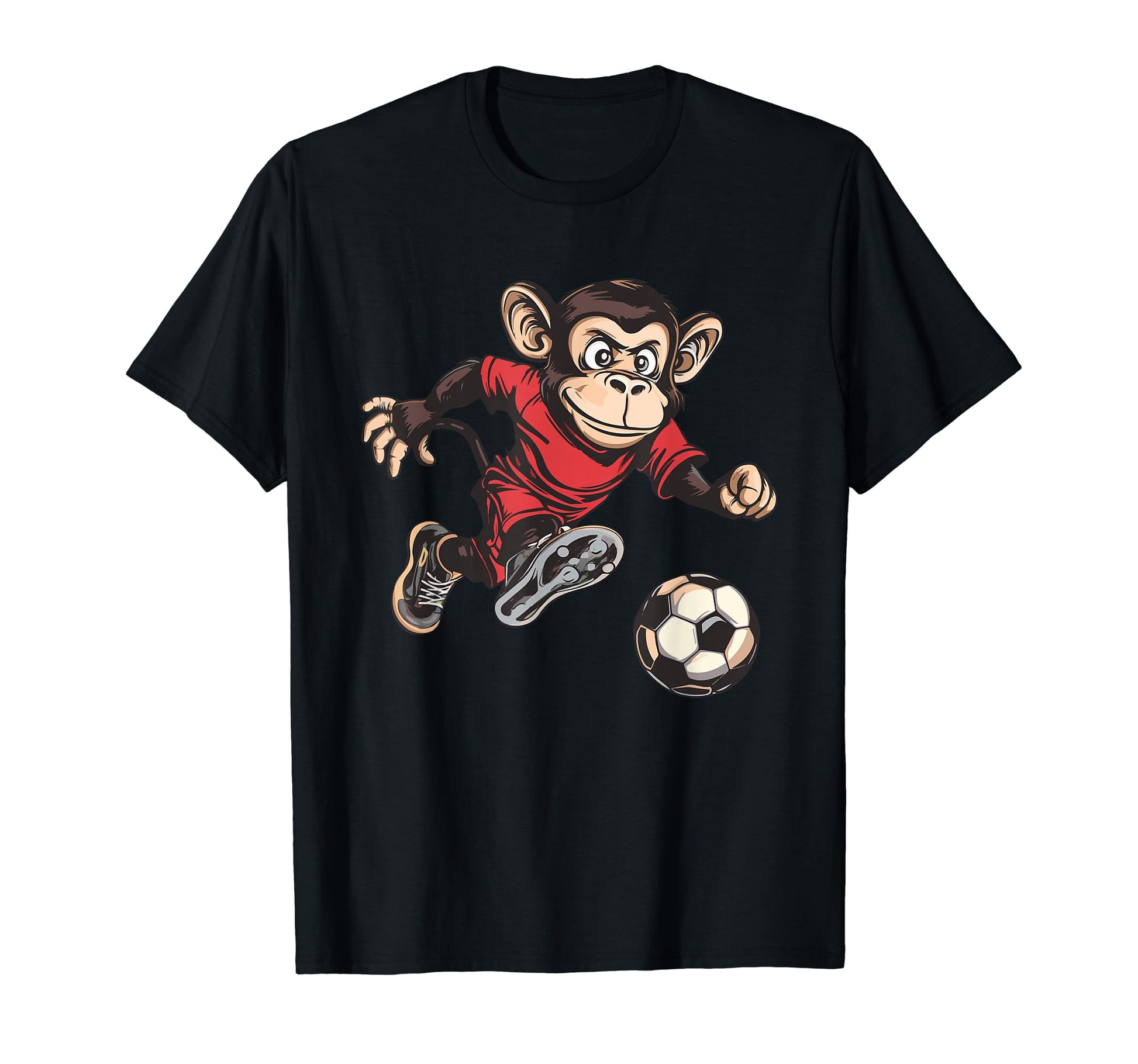 Monkey Playing Soccer Hobby Ball Sports T-Shirt - Graphic Print Unisex - T-Shirt, Sweatshirt, Hoodie