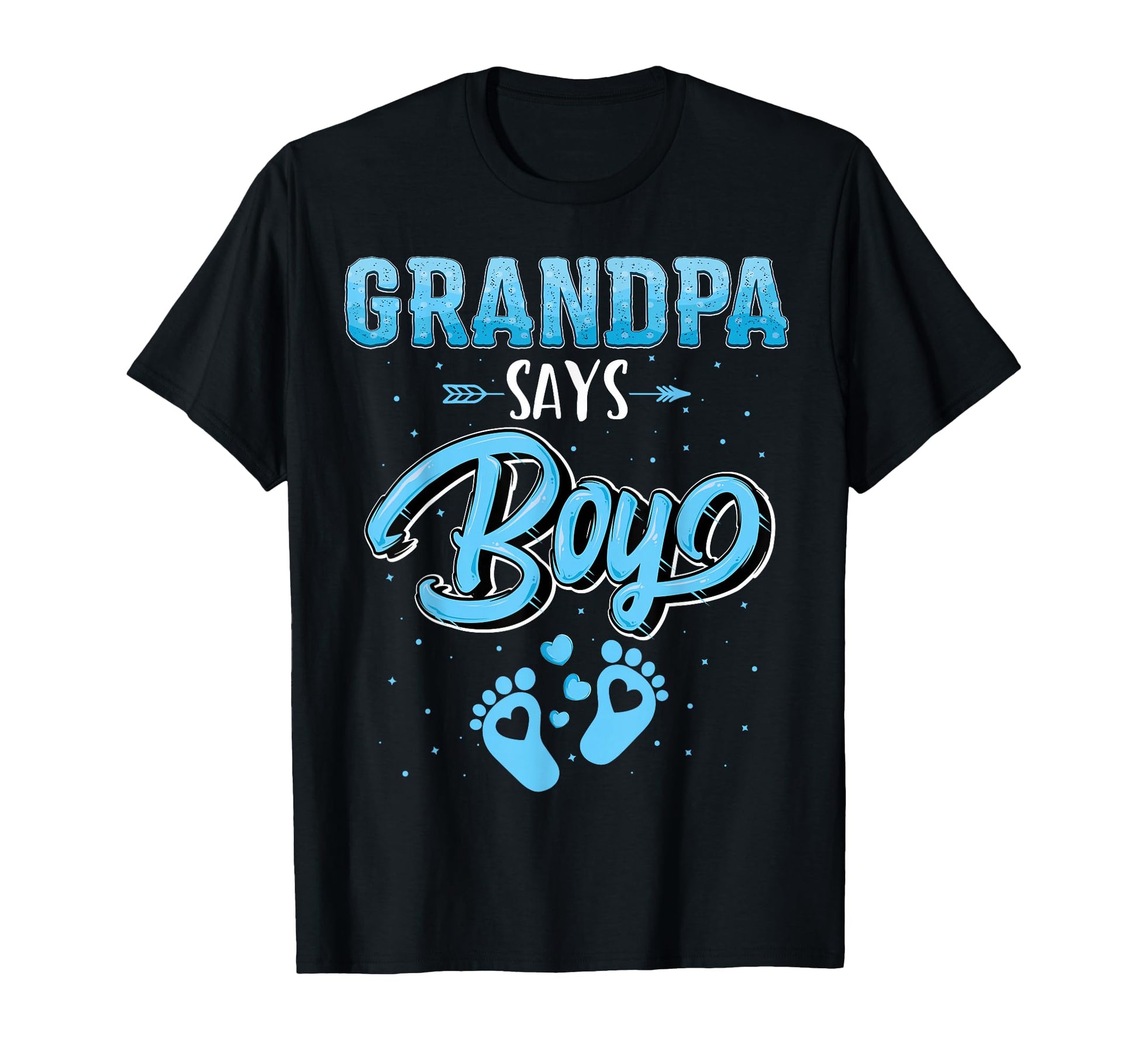 Gender Reveal Grandpa Says Matching T-Shirt - Minimalist Print Unisex - T-Shirt, Sweatshirt, Hoodie