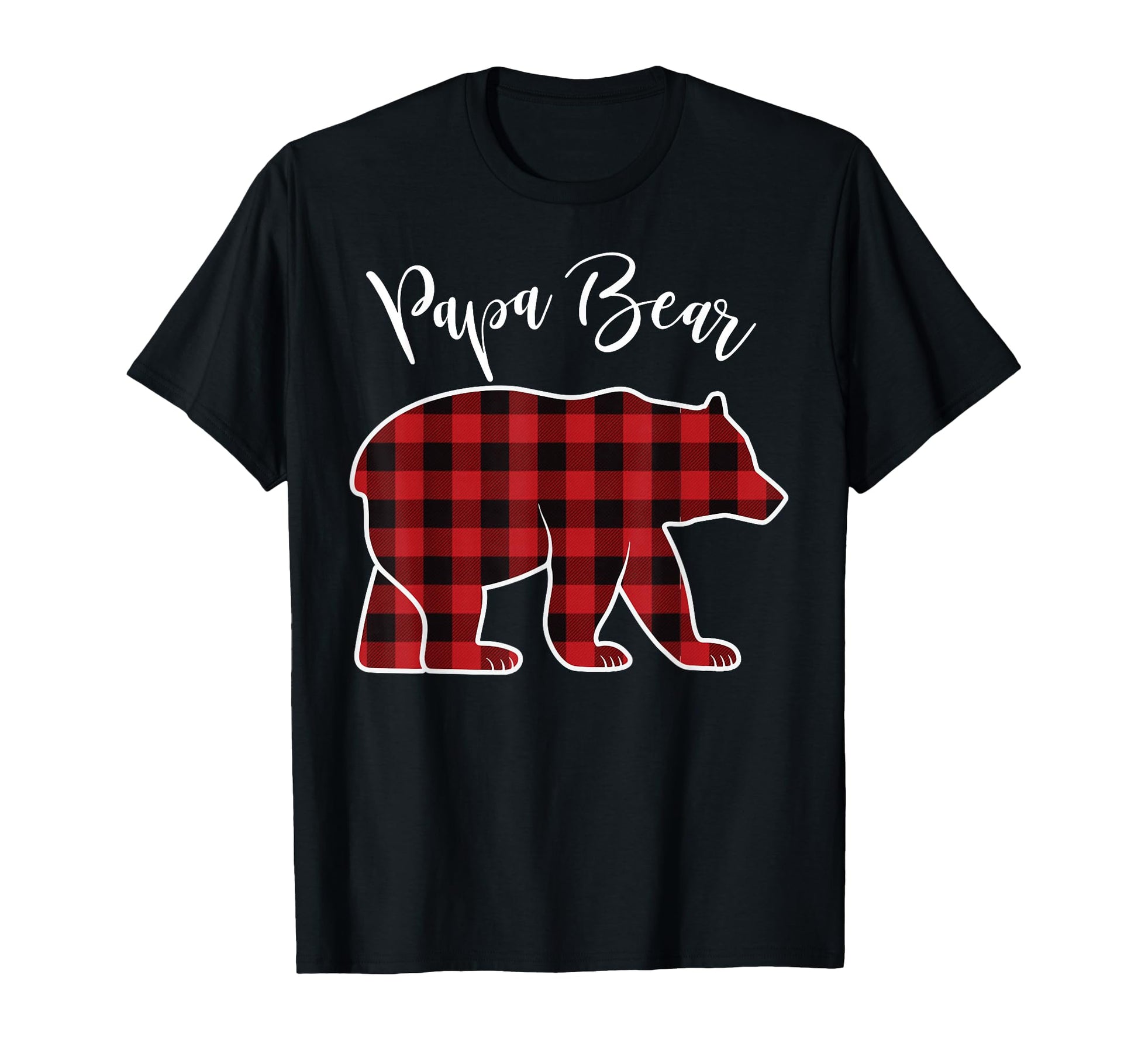 Papa Bear Pajama Red Buffalo T-Shirt - Casual Everyday Wear Men Women - T-Shirt, Sweatshirt, Hoodie