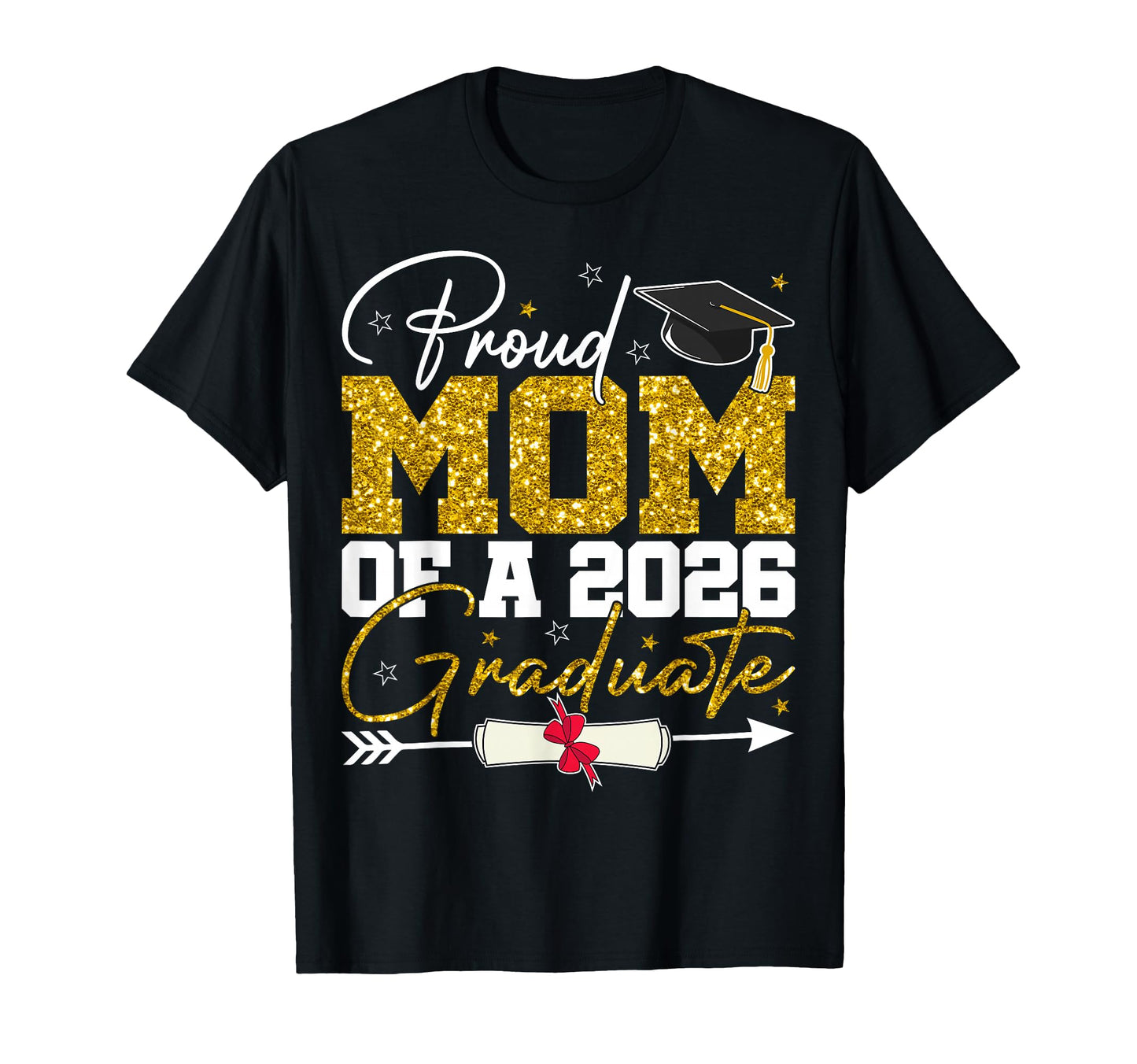 Proud Mom Senior 2026 Graduate T-Shirt - Aesthetic Graphic for Adults - T-Shirt, Sweatshirt, Hoodie