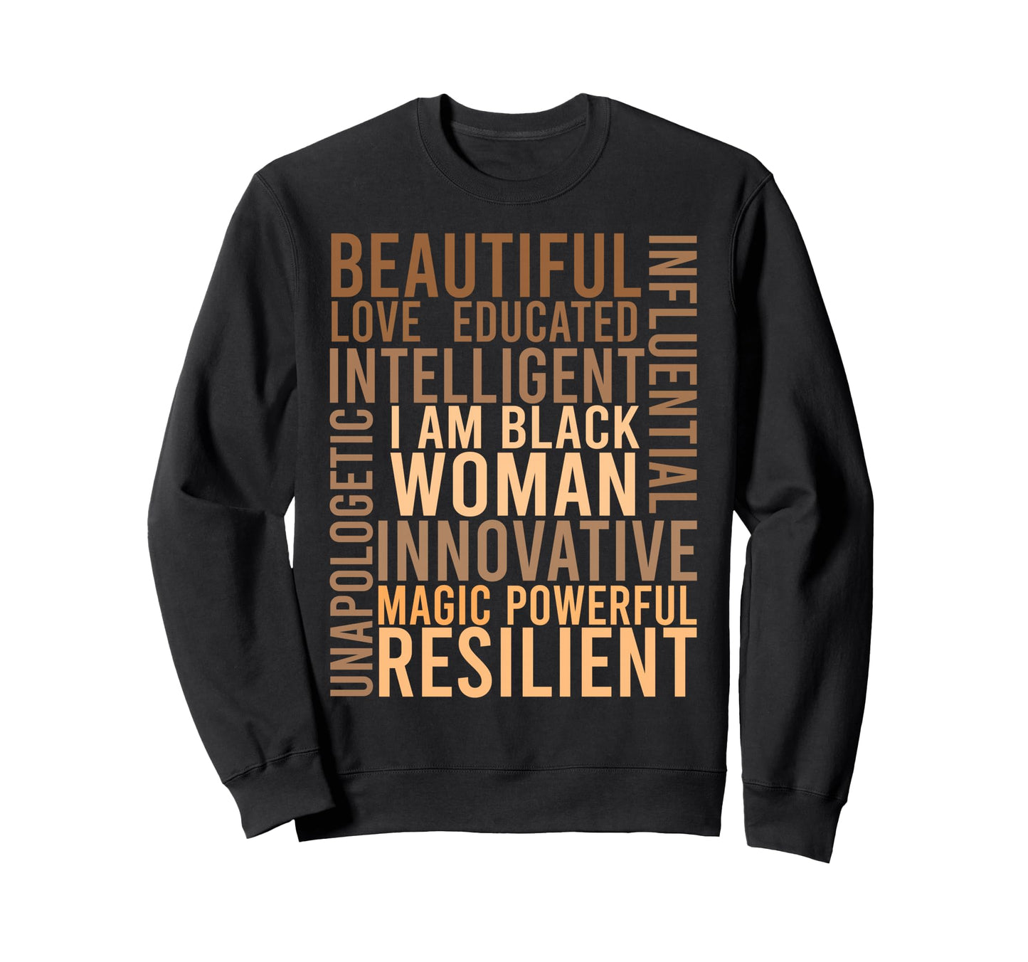 I Am Black Black History Month Sweatshirt - Fun Novelty Design Men Women - T-Shirt, Sweatshirt, Hoodie