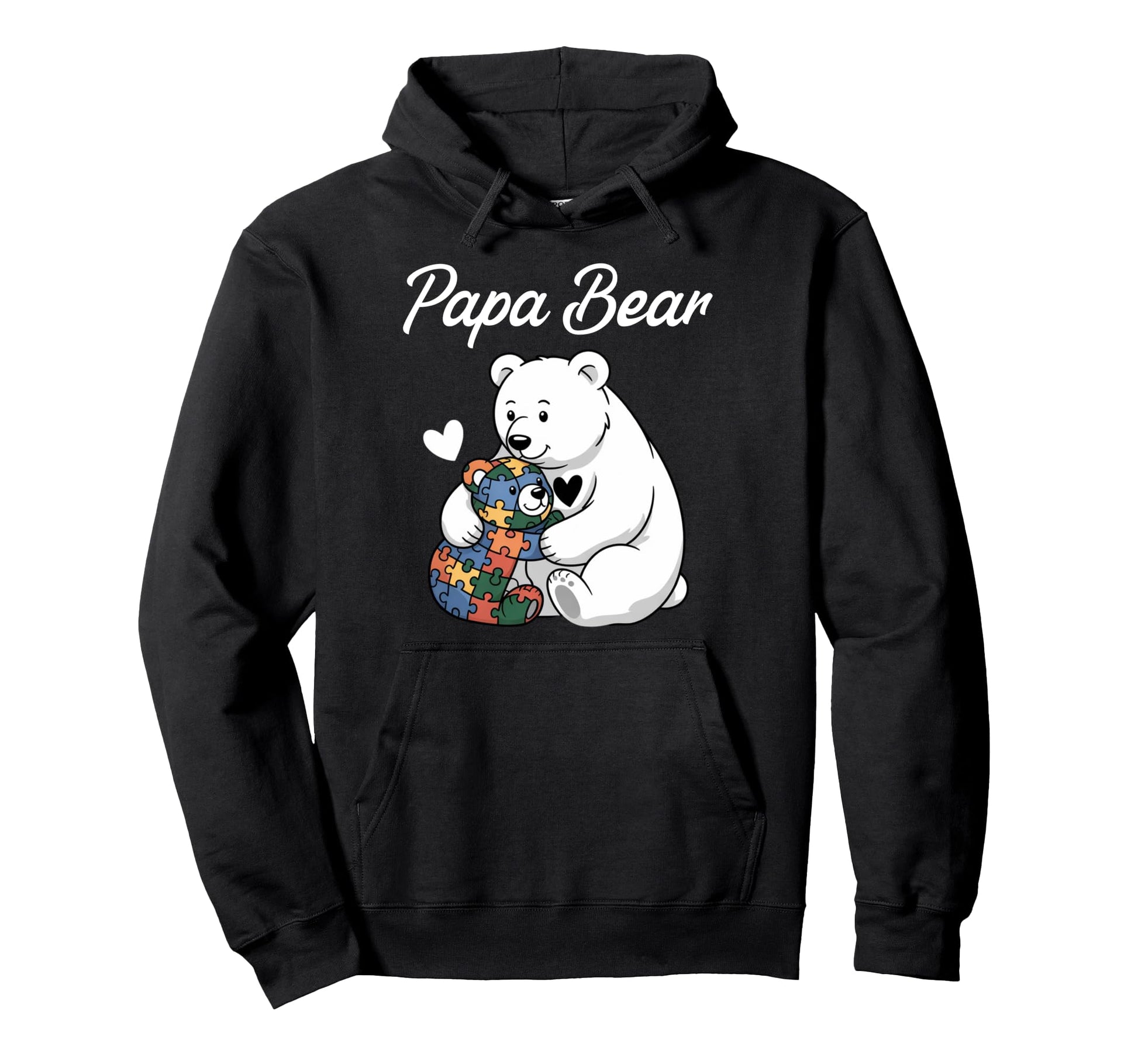 Autism Papa Bear Mom Love Autistic Hoodie - Aesthetic Graphic Men Women - T-Shirt, Sweatshirt, Hoodie
