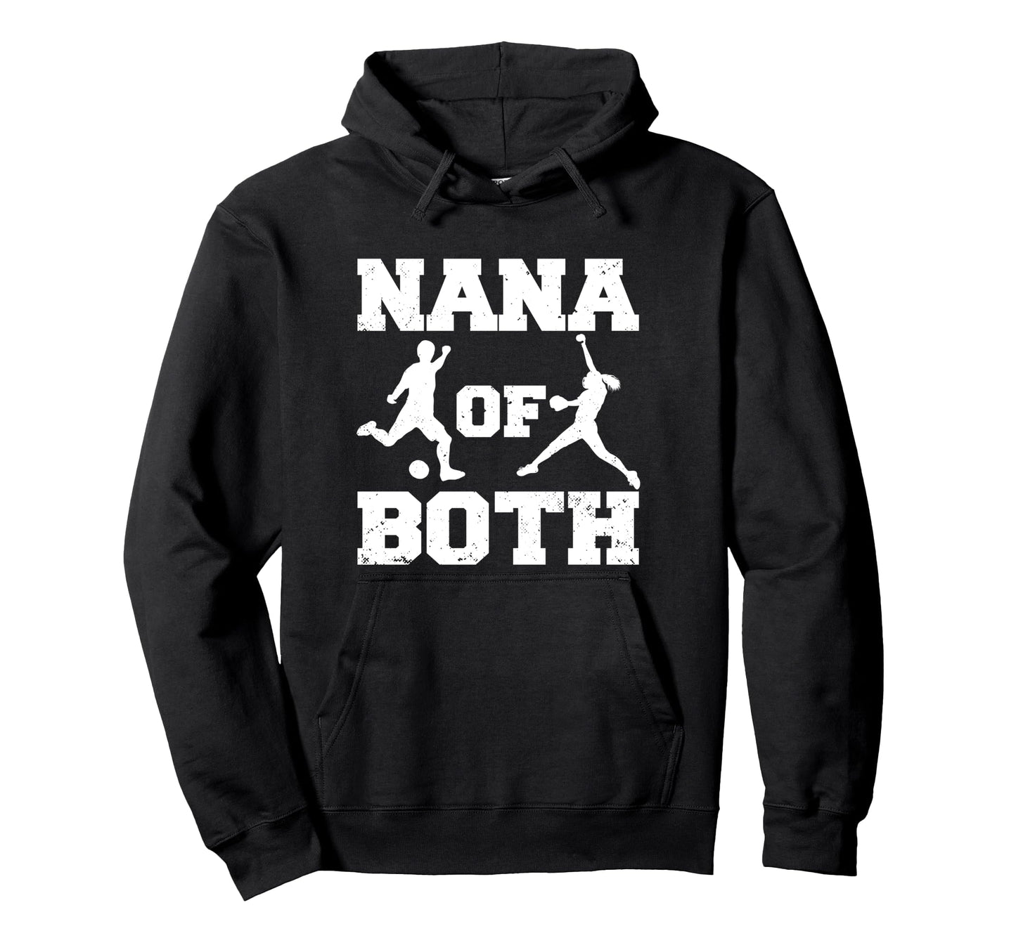 Nana Both Funny Soccer Softball Nana Hoodie - Minimalist Print for Adults - T-Shirt, Sweatshirt, Hoodie