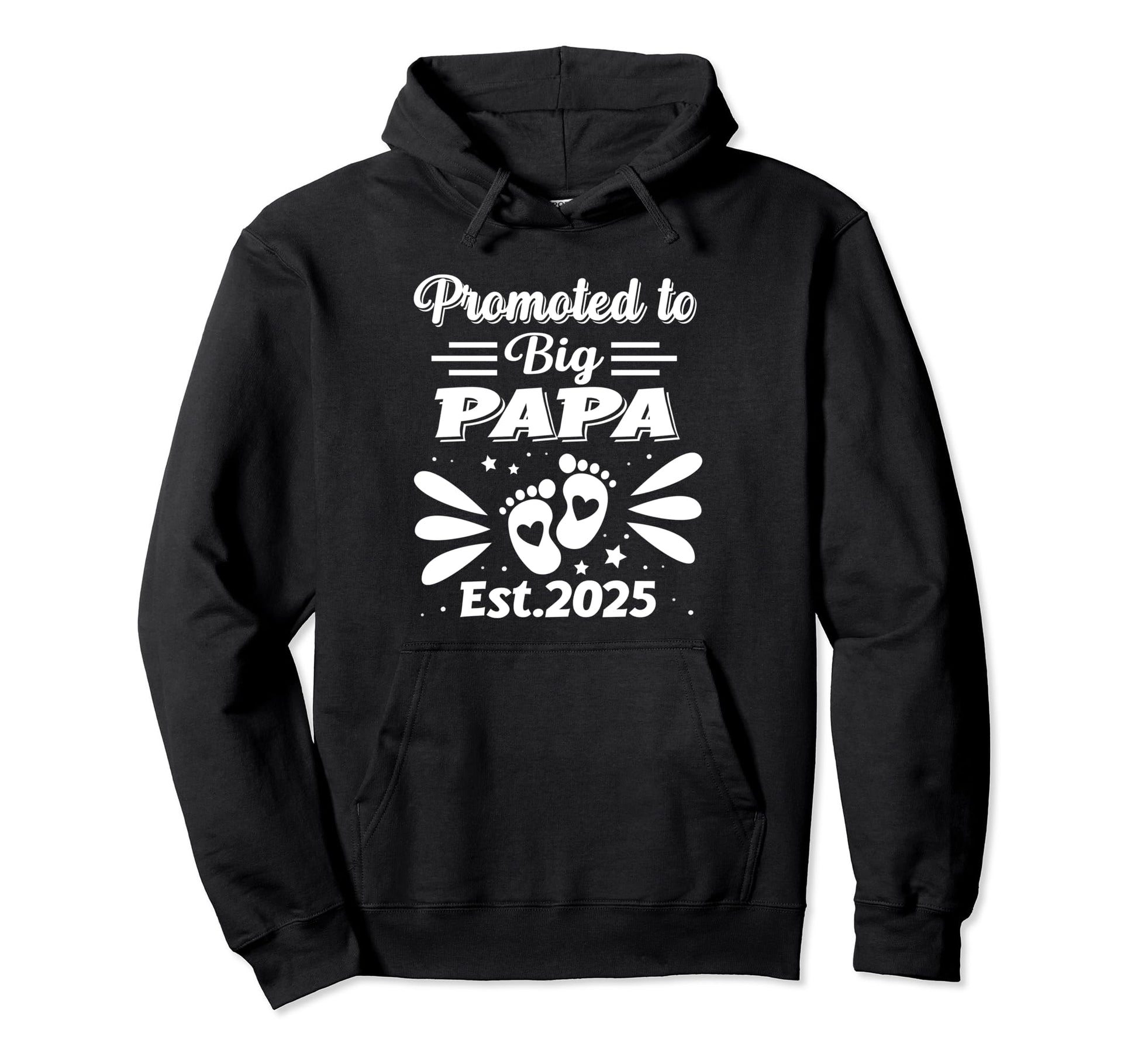 Promote To Big Papa Bear Dad Est 2025 Hoodie - Custom Art Print for Adults - T-Shirt, Sweatshirt, Hoodie