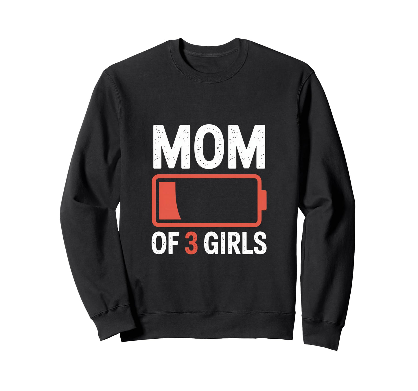 Mom 3 Funny Exhausted Mother Sweatshirt - Minimalist Print Unisex - T-Shirt, Sweatshirt, Hoodie