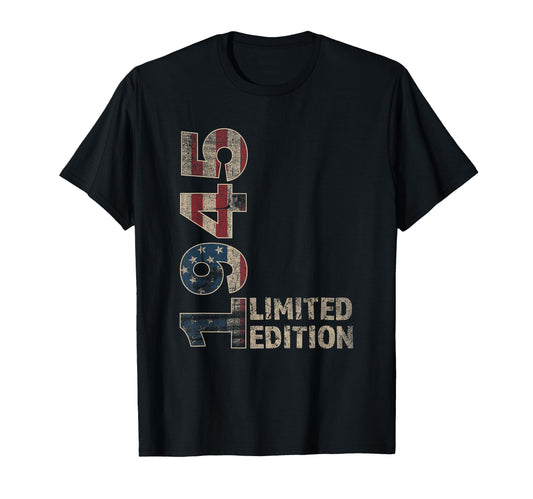 81Th Birthday Gift Born 1945 Turning 81 T-Shirt - Graphic Print Men Women - T-Shirt, Sweatshirt, Hoodie