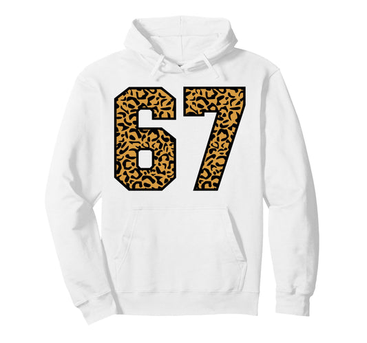 67 Number Leopard Sixty Seven Team Hoodie - Minimalist Print Men Women - T-Shirt, Sweatshirt, Hoodie