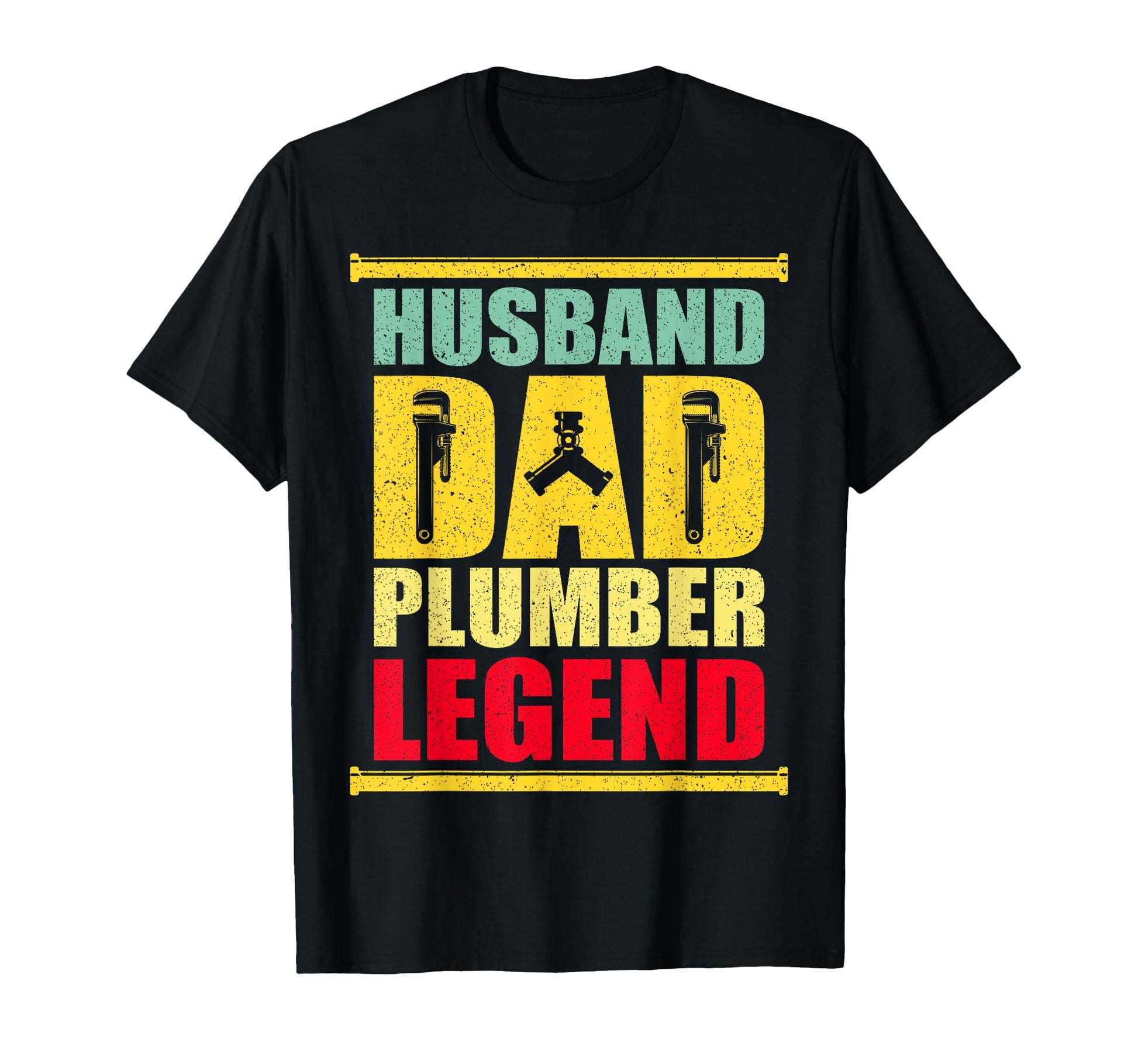 Husband Dad Plumber Legend T-Shirt - Graphic Print Unisex - T-Shirt, Sweatshirt, Hoodie